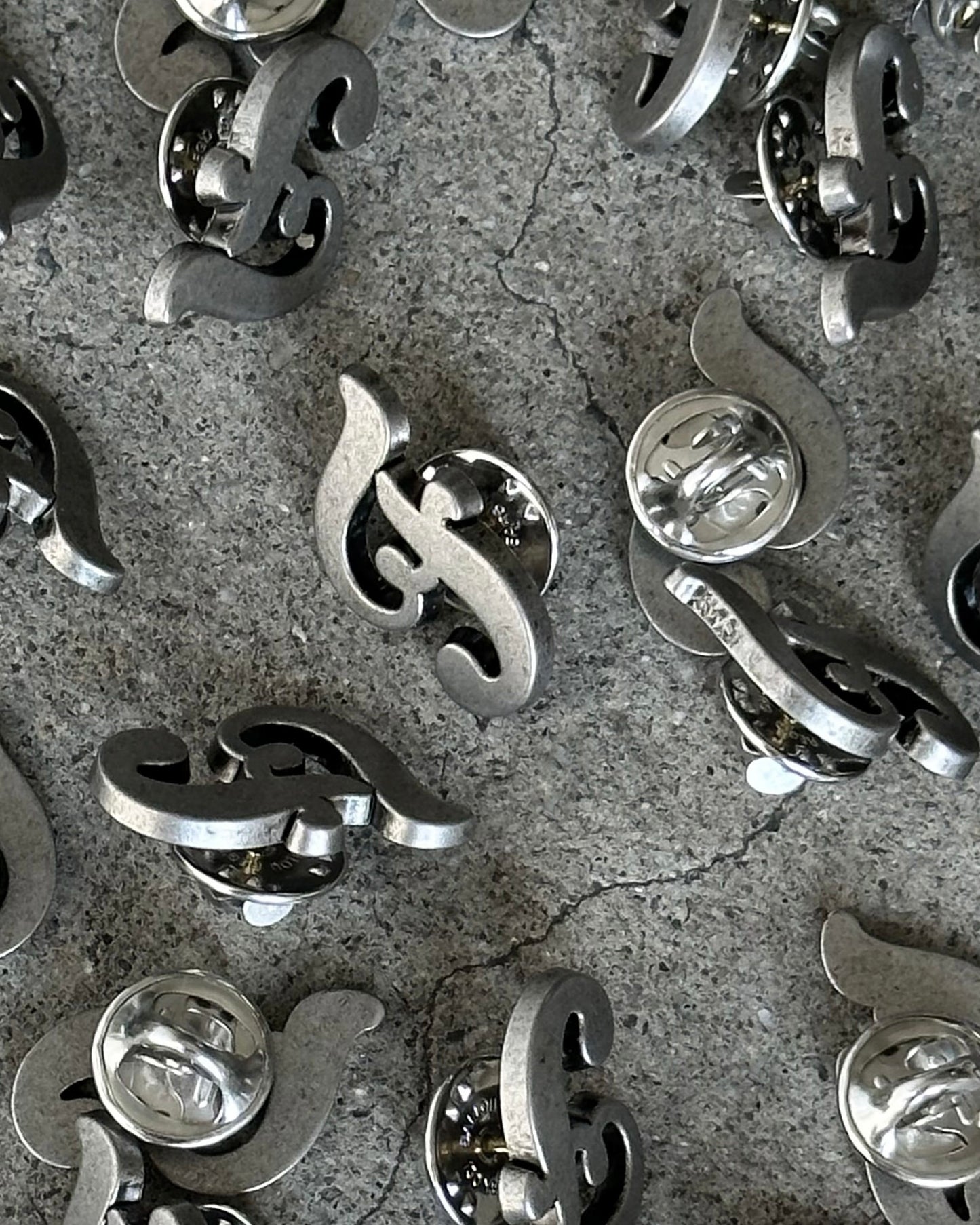 545 SILVER METAL PINS - 2 PACK