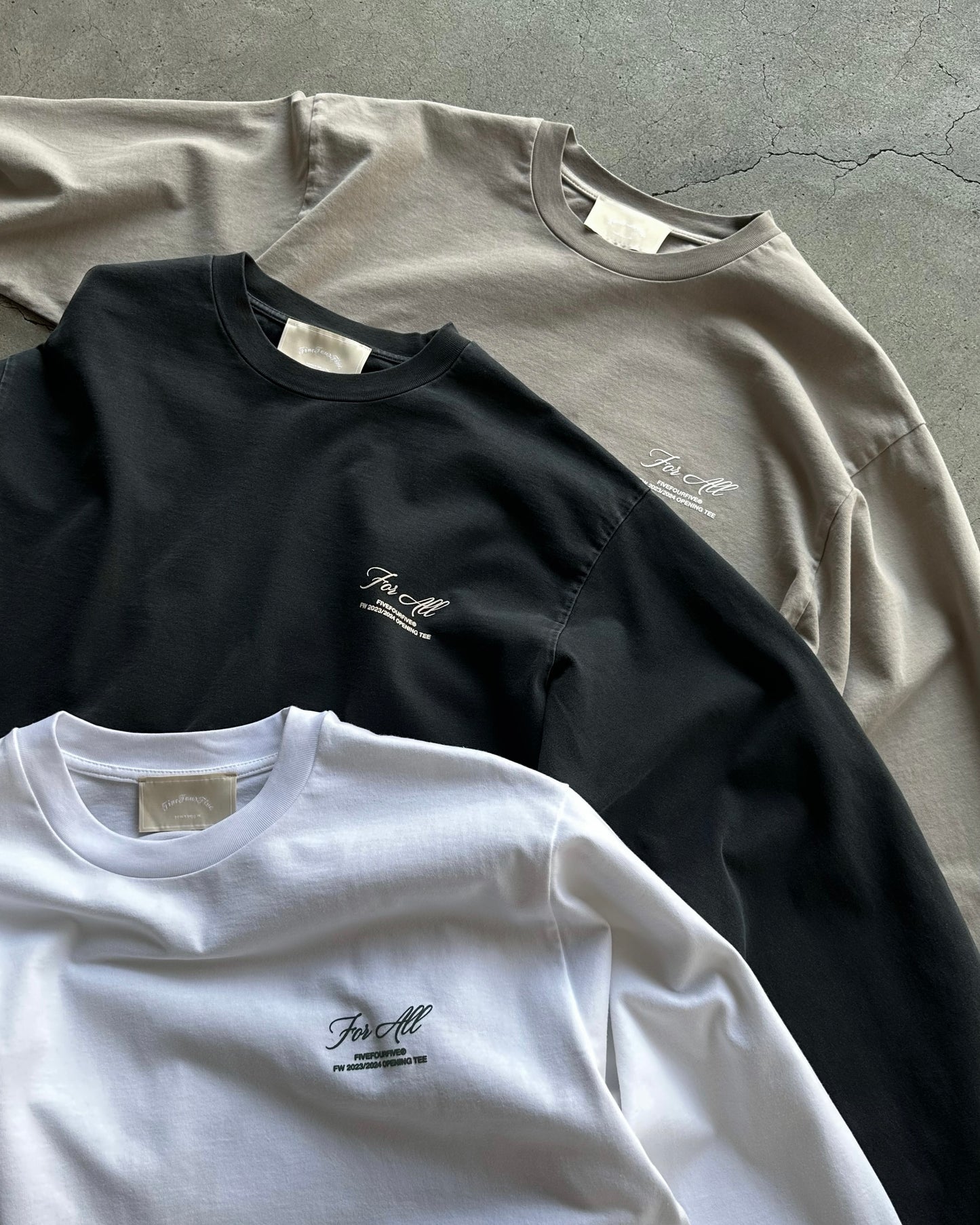 545 FOR ALL OPENING LONGSLEEVE WASHED BLACK
