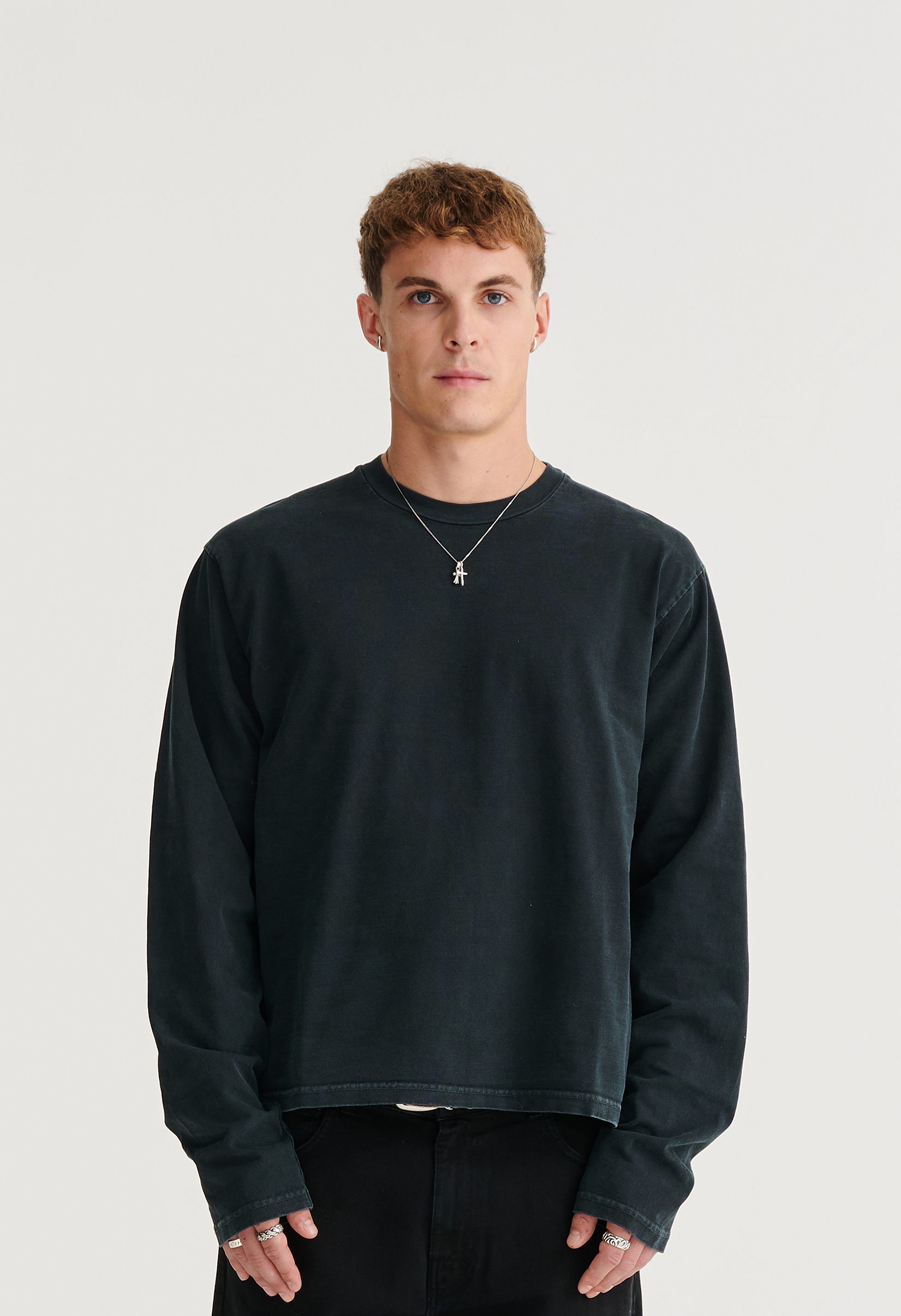 545 EVERYDAY HEAVYWEIGHT COTTON LONGSLEEVE WASHED BLACK