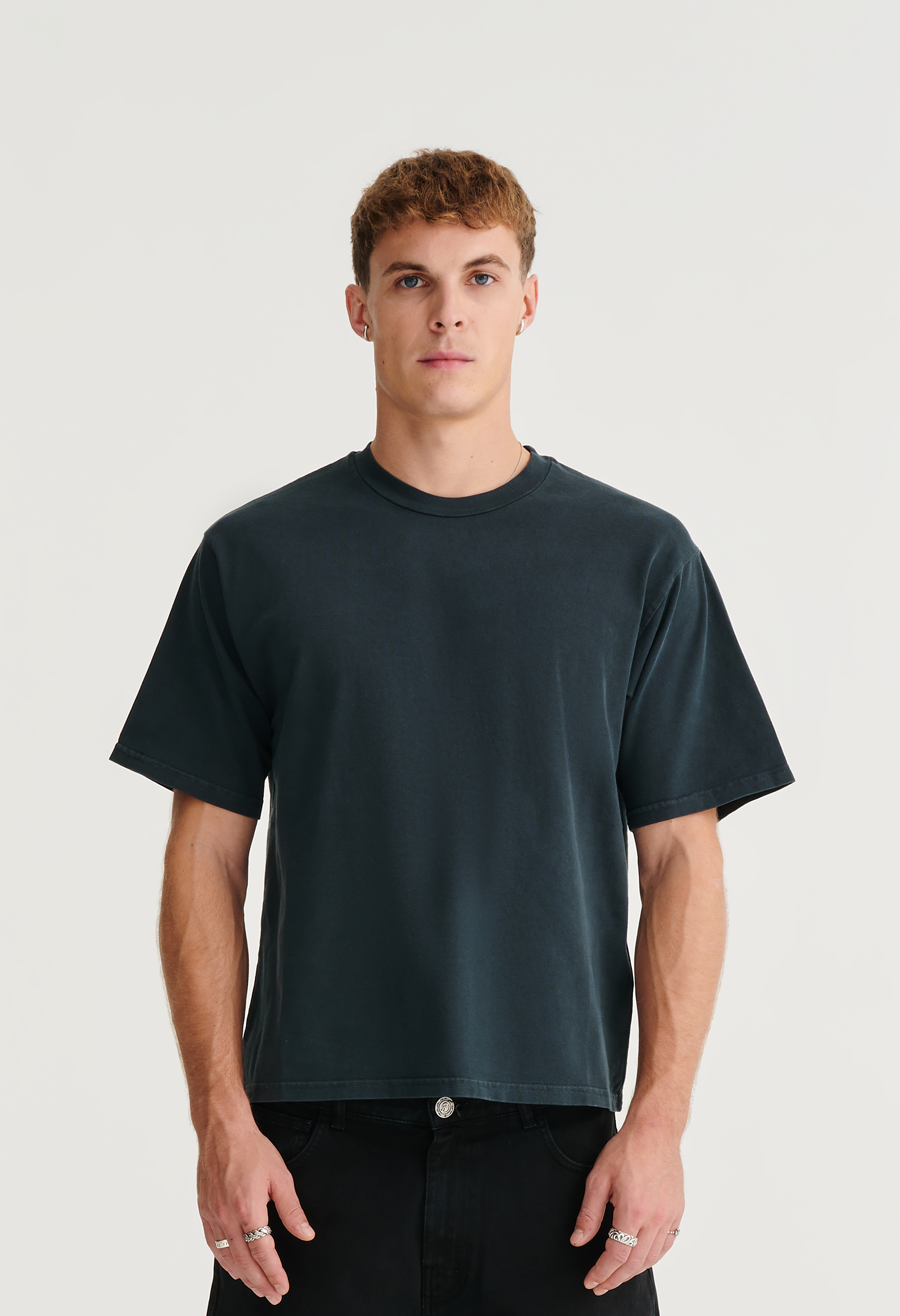 545 EVERYDAY HEAVYWEIGHT COTTON TEE WASHED BLACK