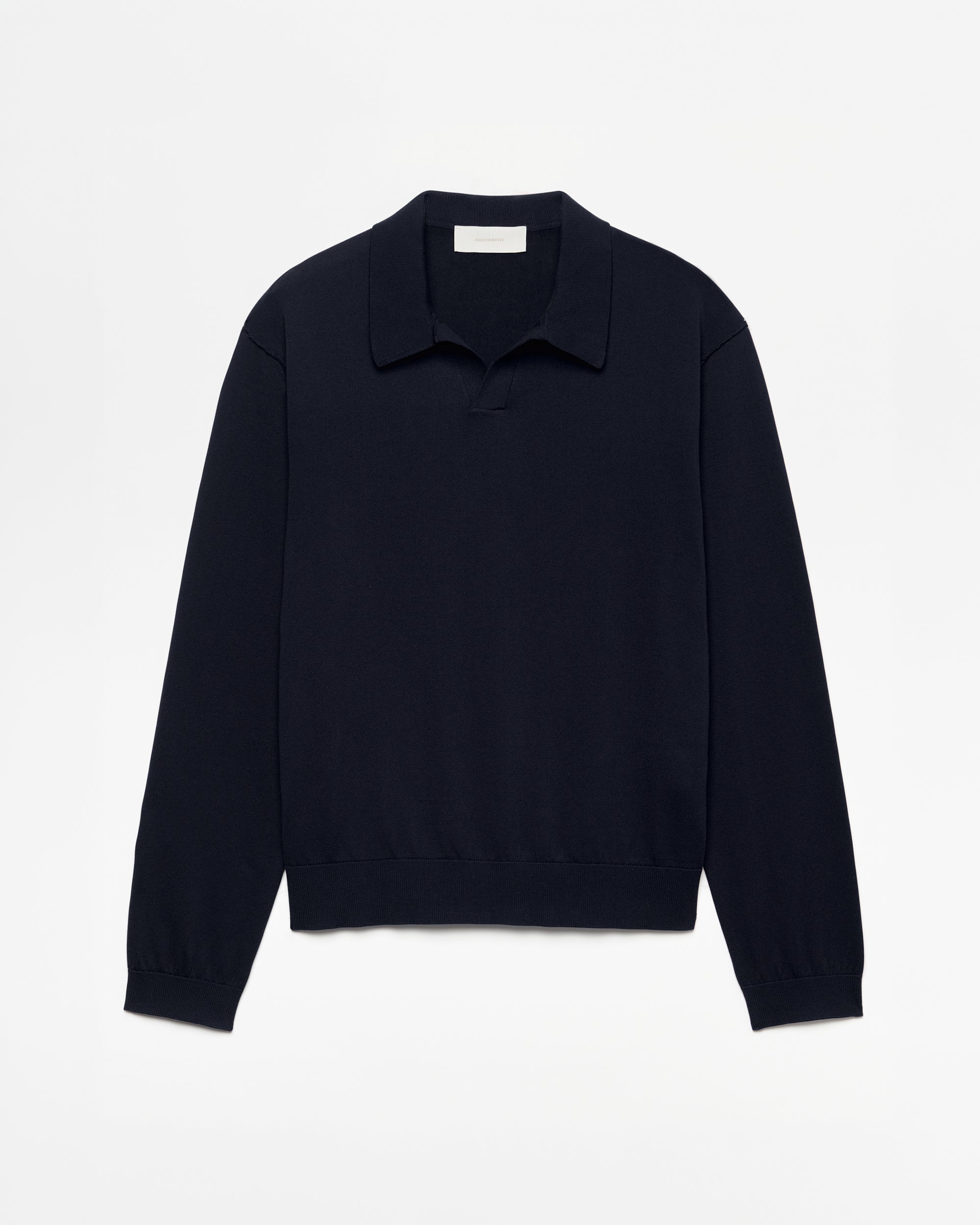 545 Knitted Polo Longsleeve – fivefourfive