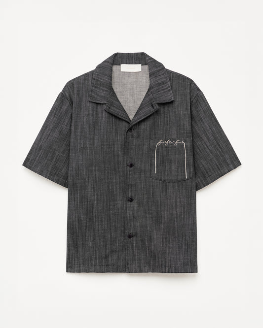 545 Lightweight Raw Denim Bowling Shirt