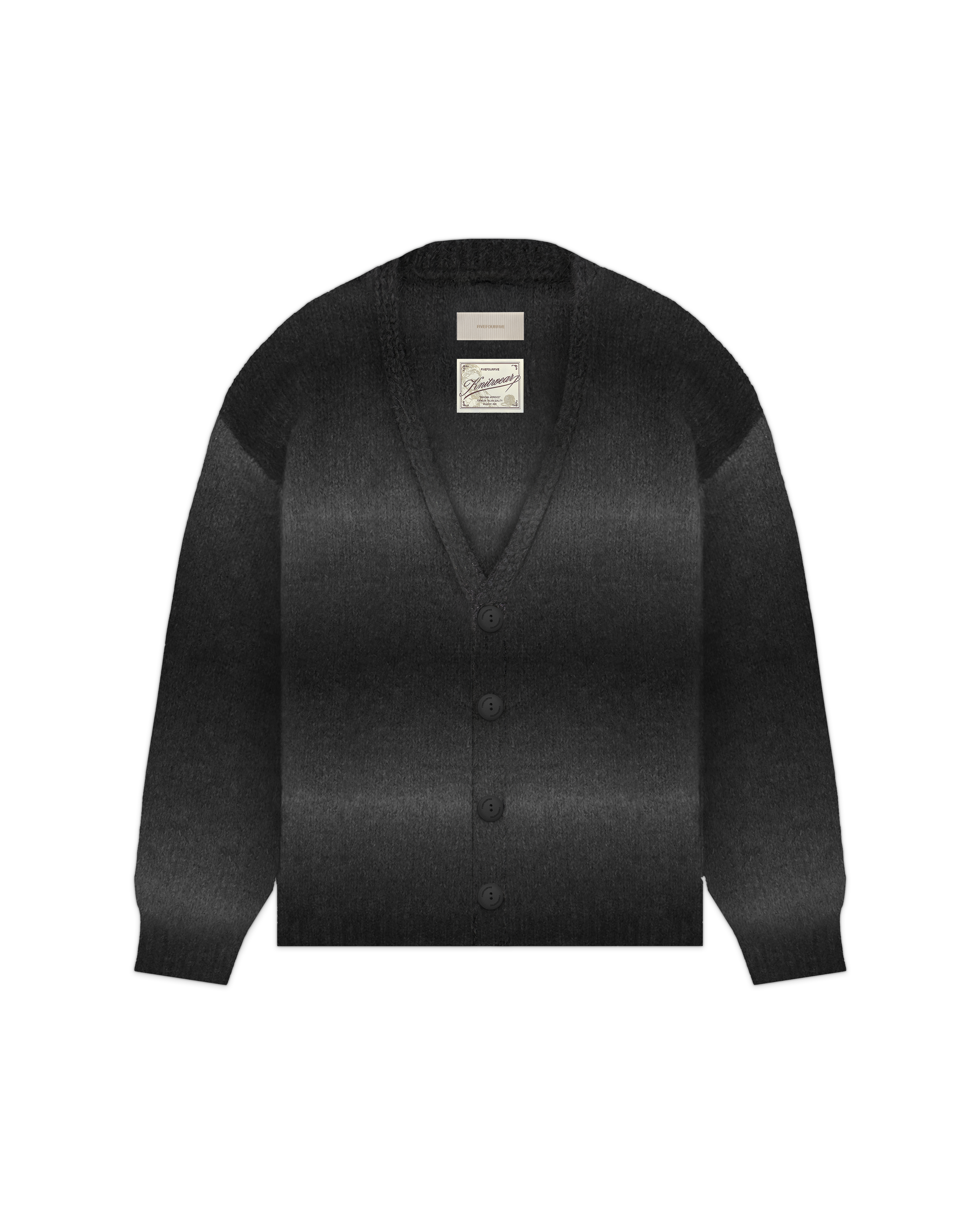 545 ALPACA FADED CARDIGAN BLACK