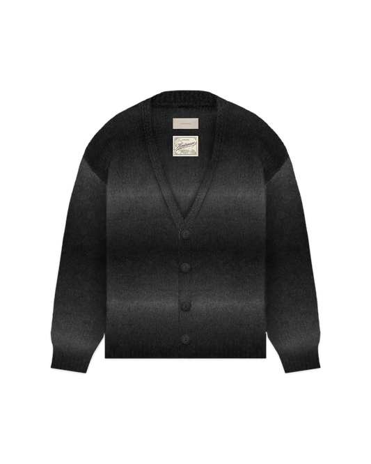 545 ALPACA FADED CARDIGAN BLACK