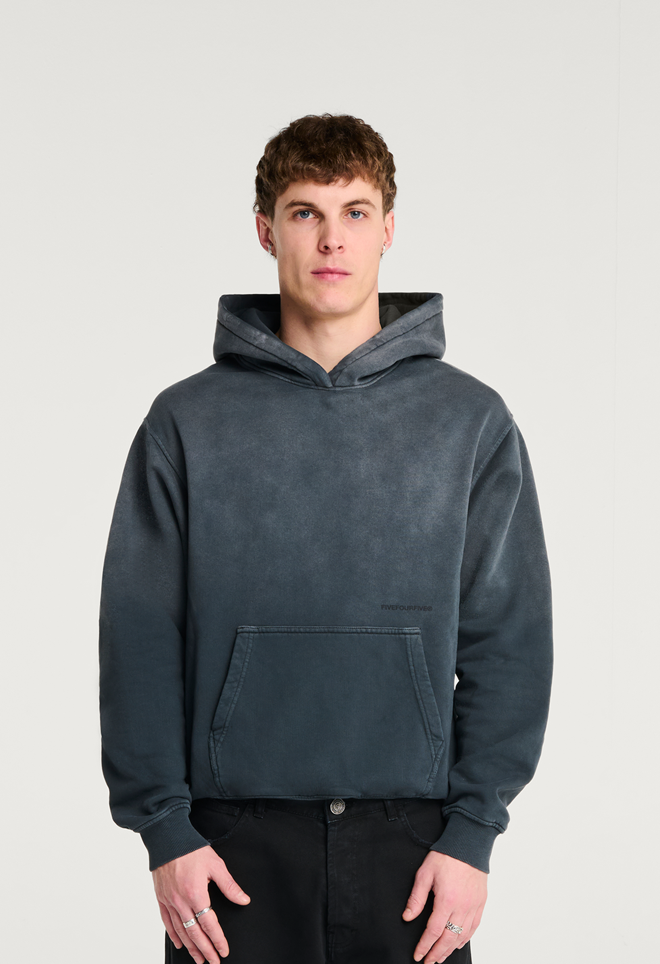 545 EVERYDAY FADED HOODIE MIDNIGHT BLACK