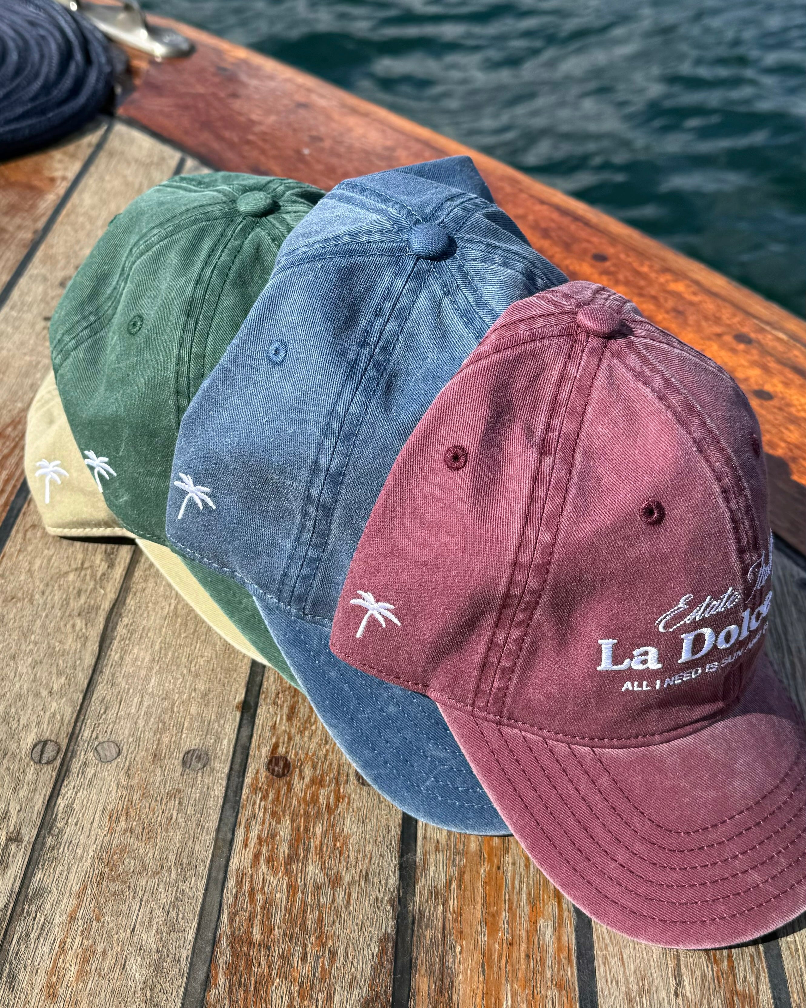 545 DOLCE VITA WASHED HATS BURGUNDY