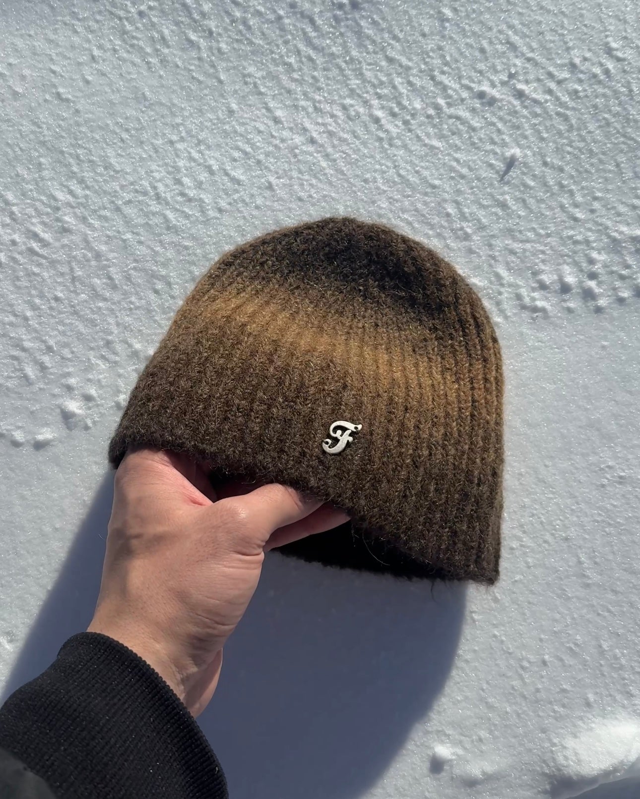 545 ALPACA FADED BEANIE BROWN