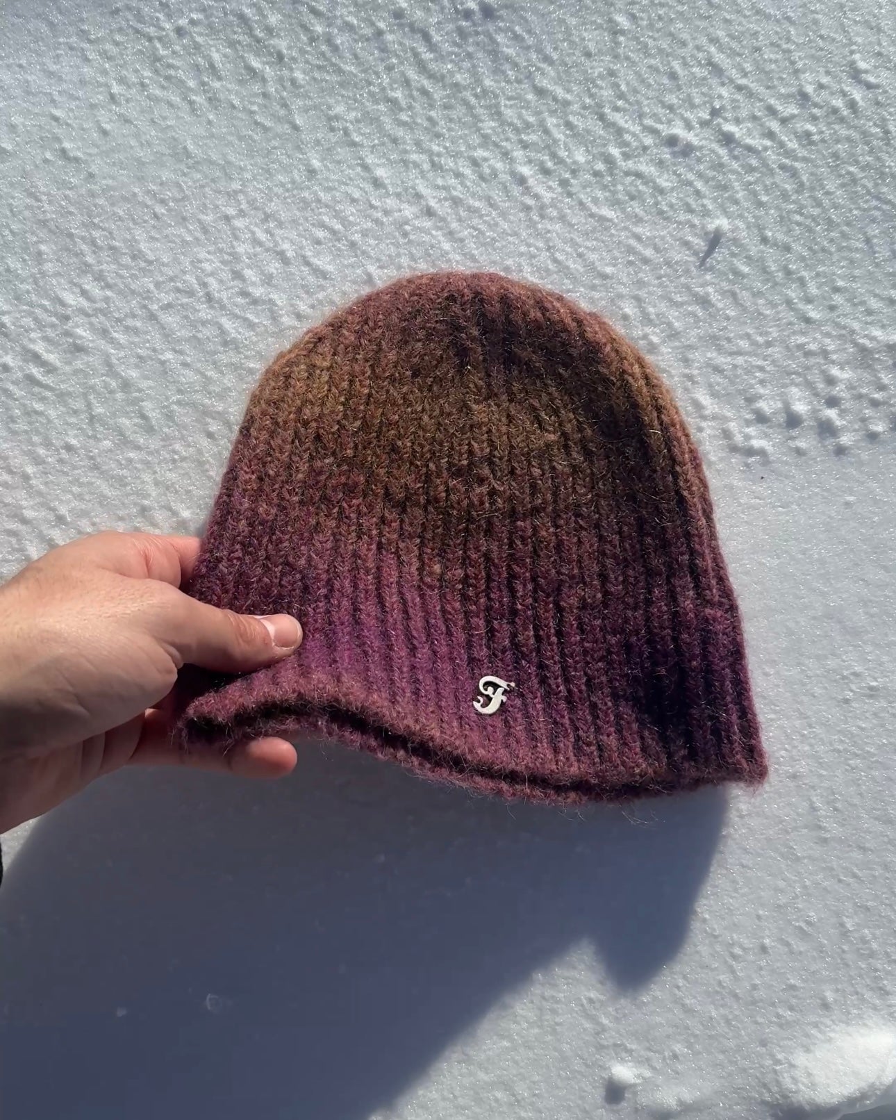 545 ALPACA FADED BEANIE PURPLE