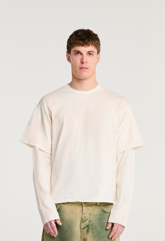 545 EVERYDAY DOUBLE LONGSLEEVE DIRTY WHITE