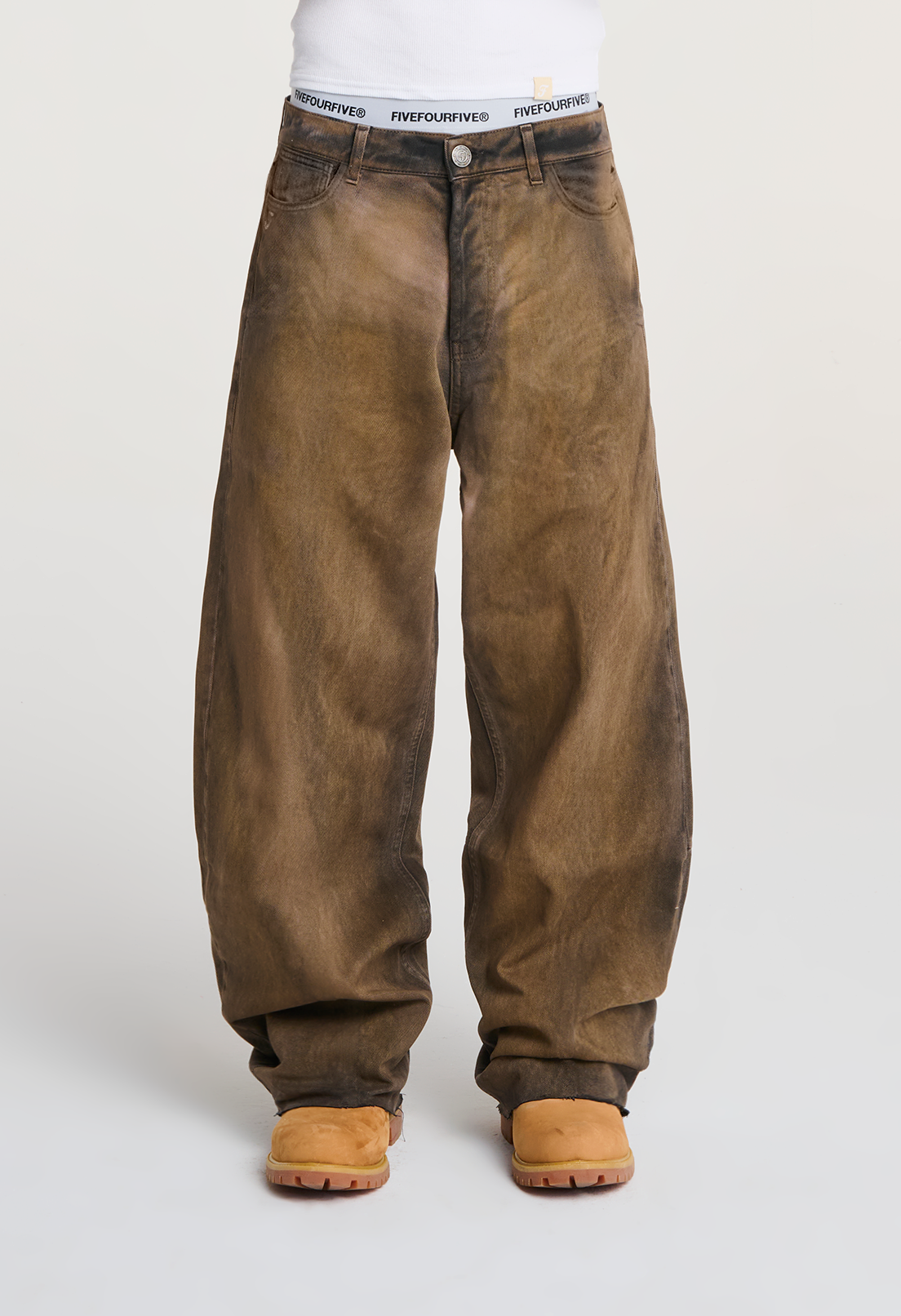 545 WIDE LEG DENIM 03 RUST WASHED