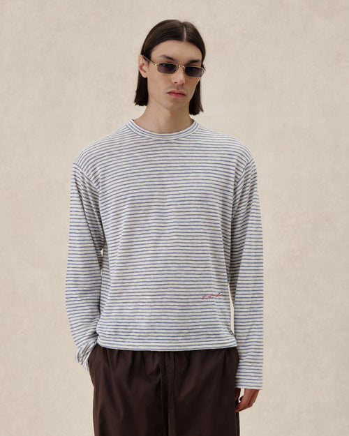 545 Striped Linen Longsleeve