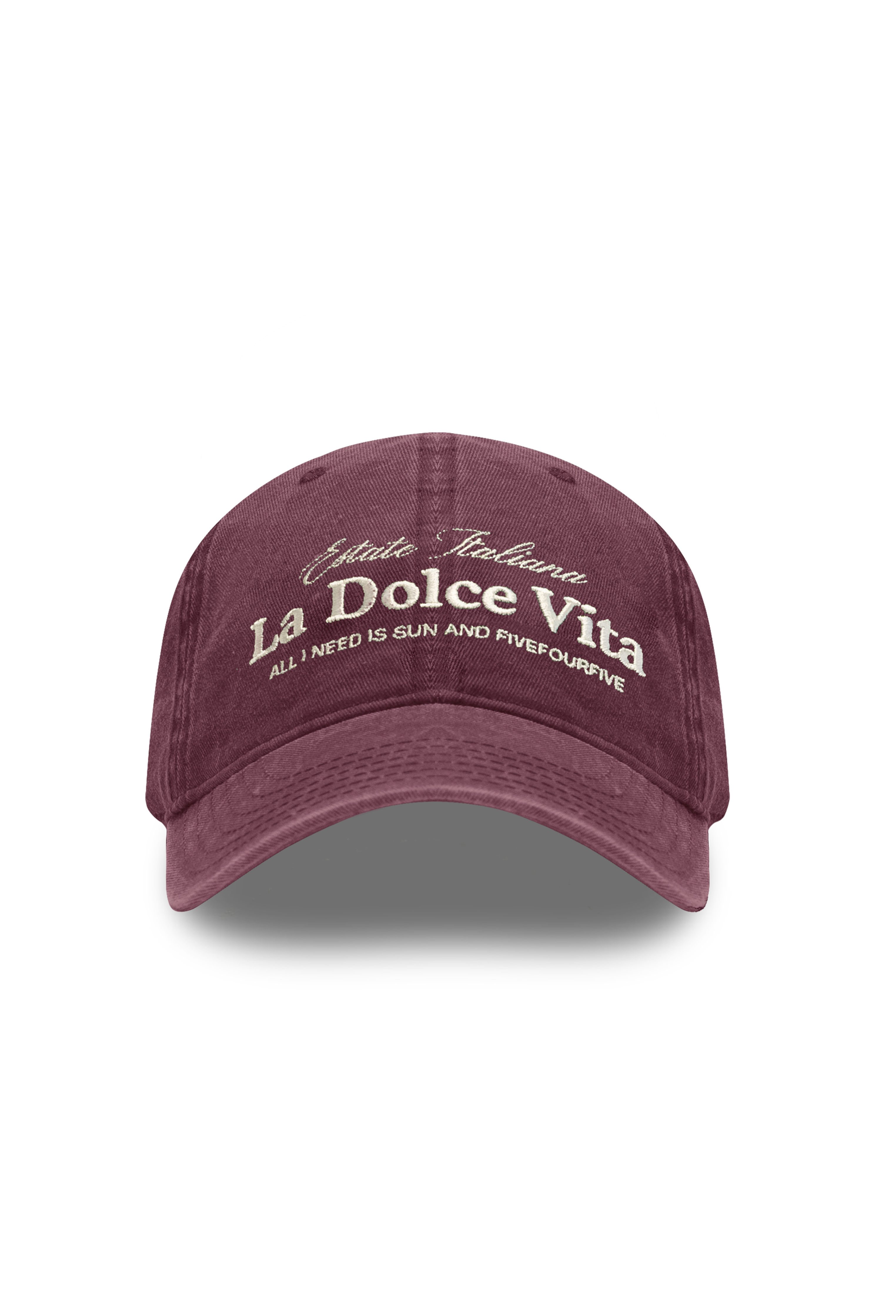 545 DOLCE VITA WASHED HATS BURGUNDY