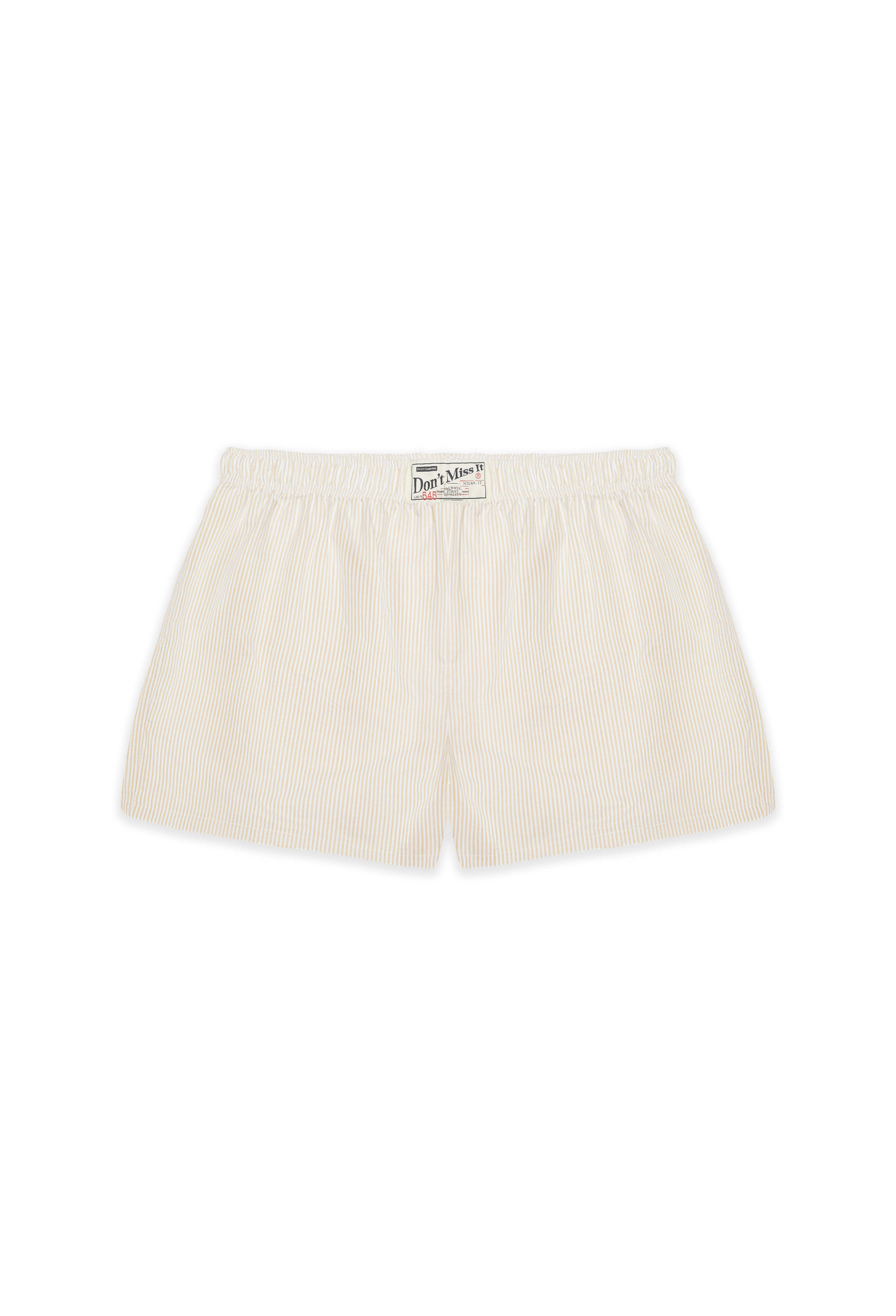545 COTTON STRIPED BOXER SAND / WHITE