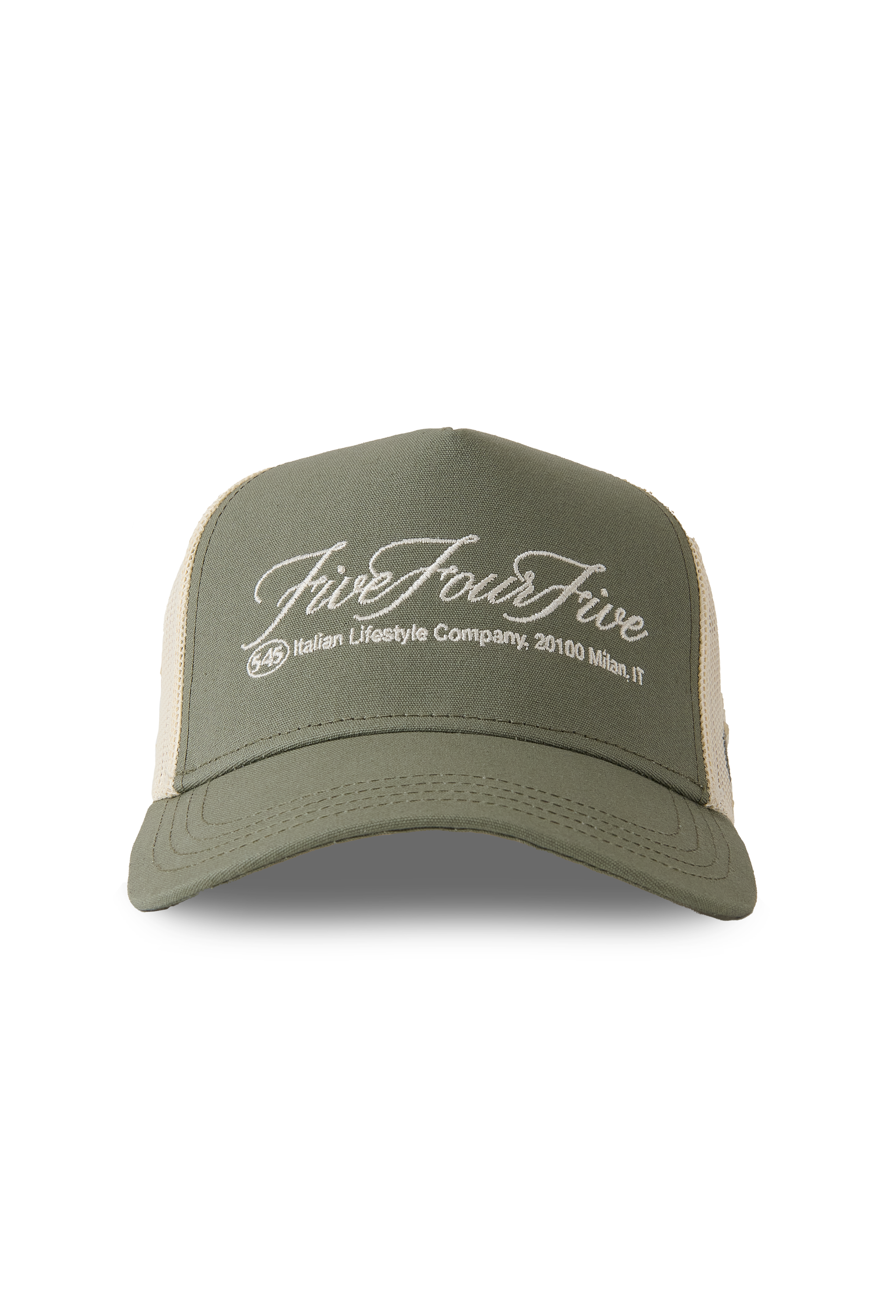 545 ITALIAN LIFESTYLE COMPANY TRUCKER HAT OLIVE