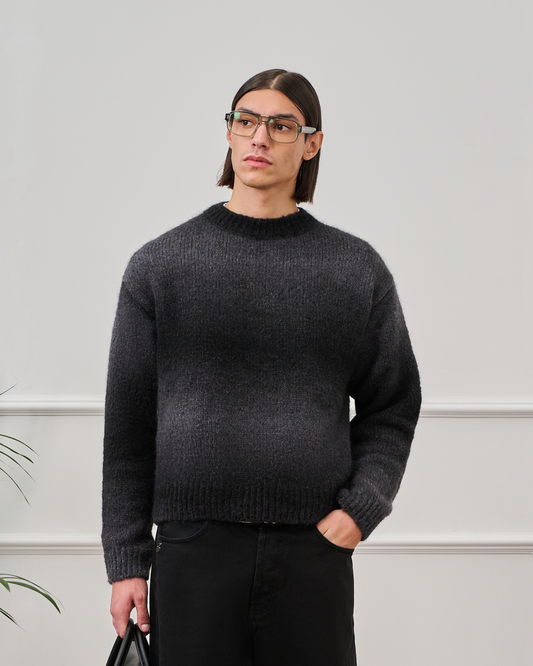 545 ALPACA FADED SWEATER BLACK
