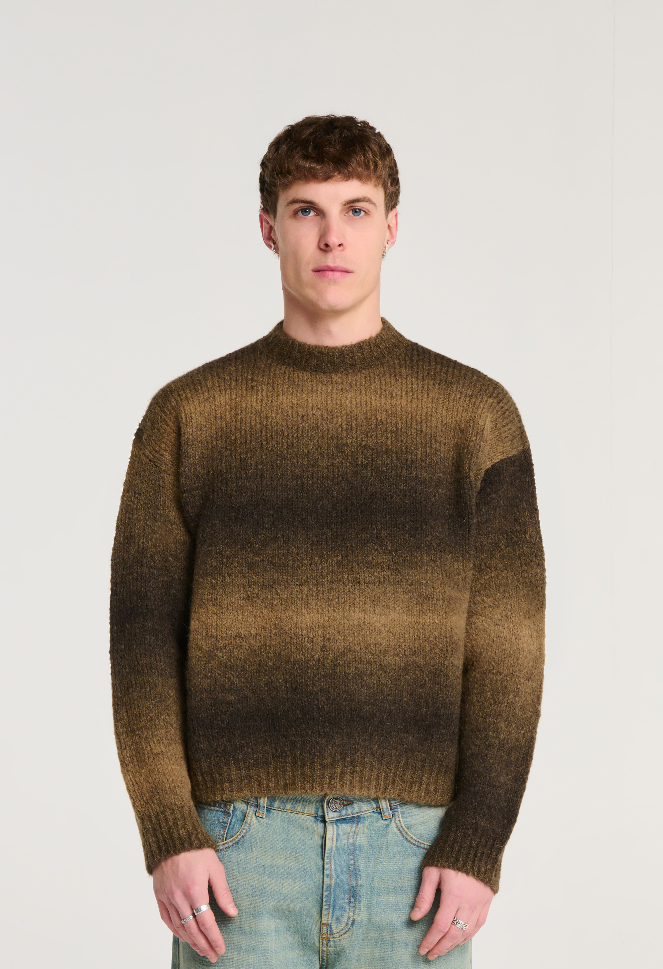 545 ALPACA FADED SWEATER MOGANO BROWN