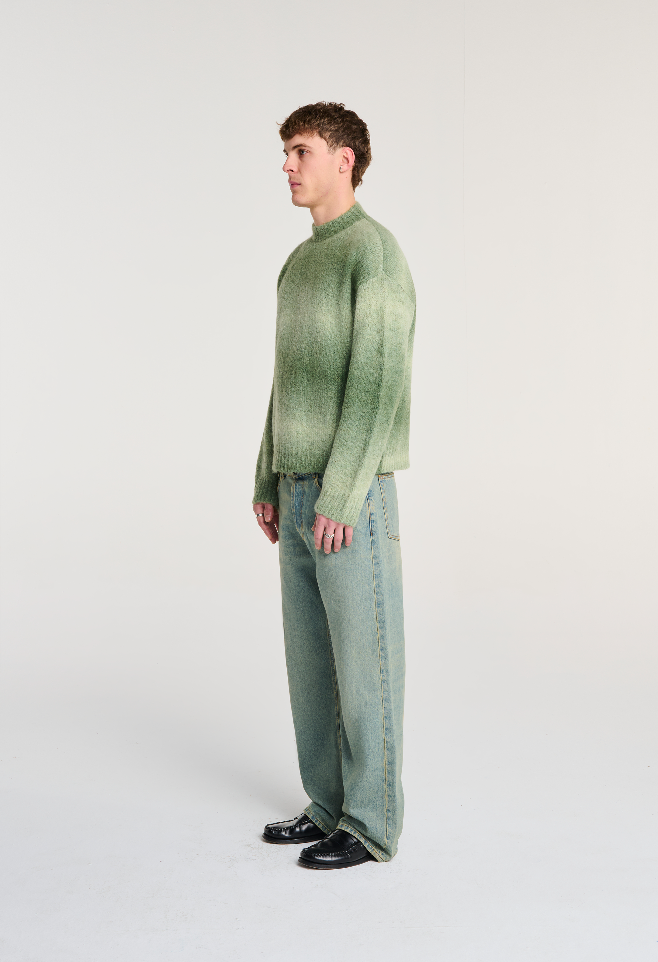 545 ALPACA FADED SWEATER MONTEVERDE GREEN