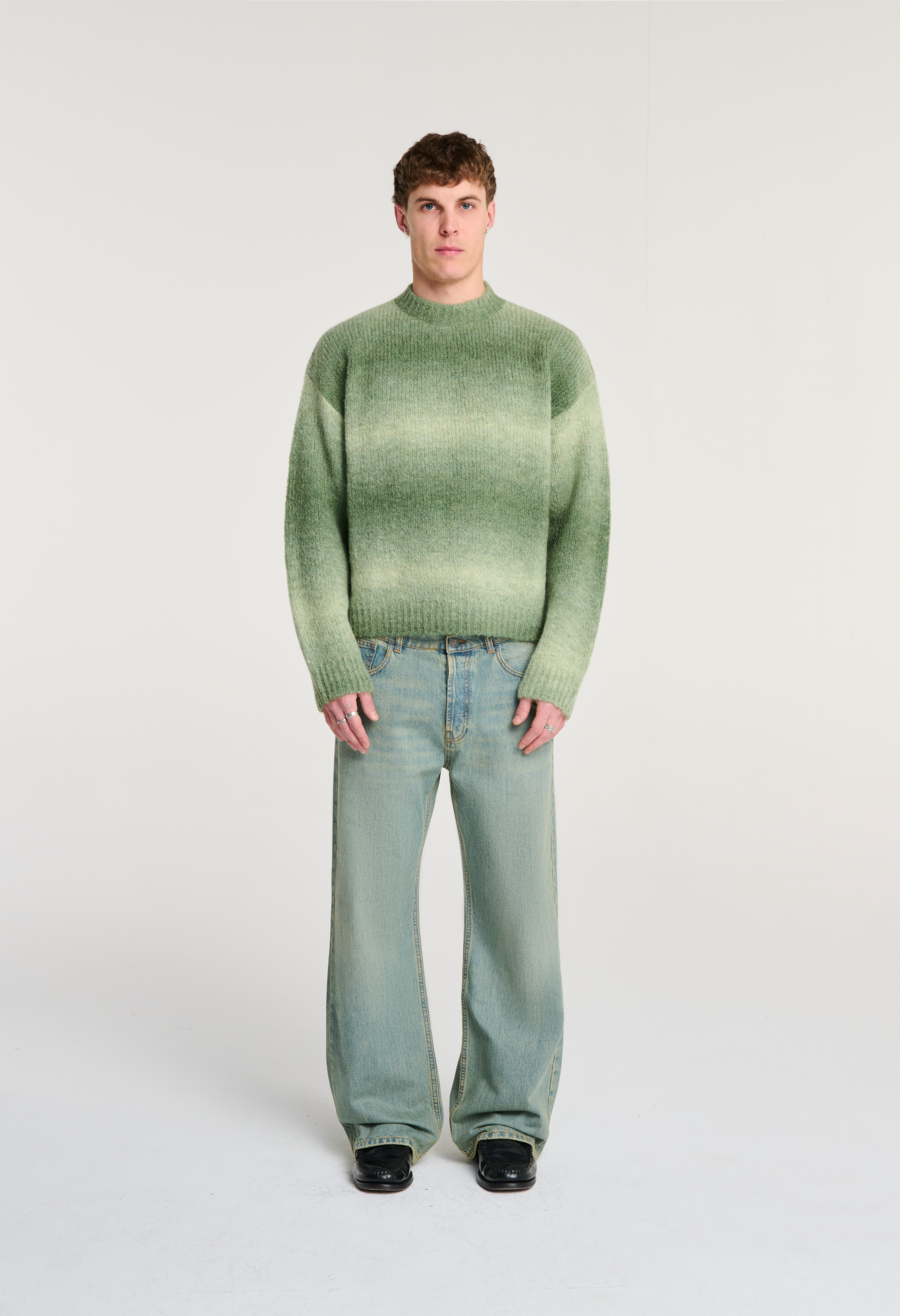 545 ALPACA FADED SWEATER MONTEVERDE GREEN