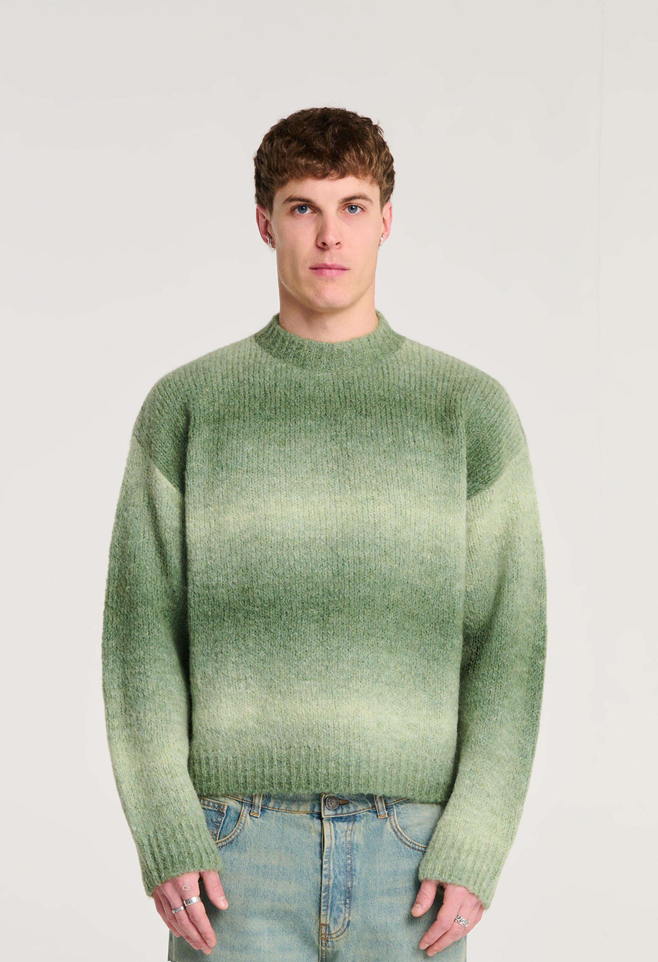 545 ALPACA FADED SWEATER MONTEVERDE GREEN