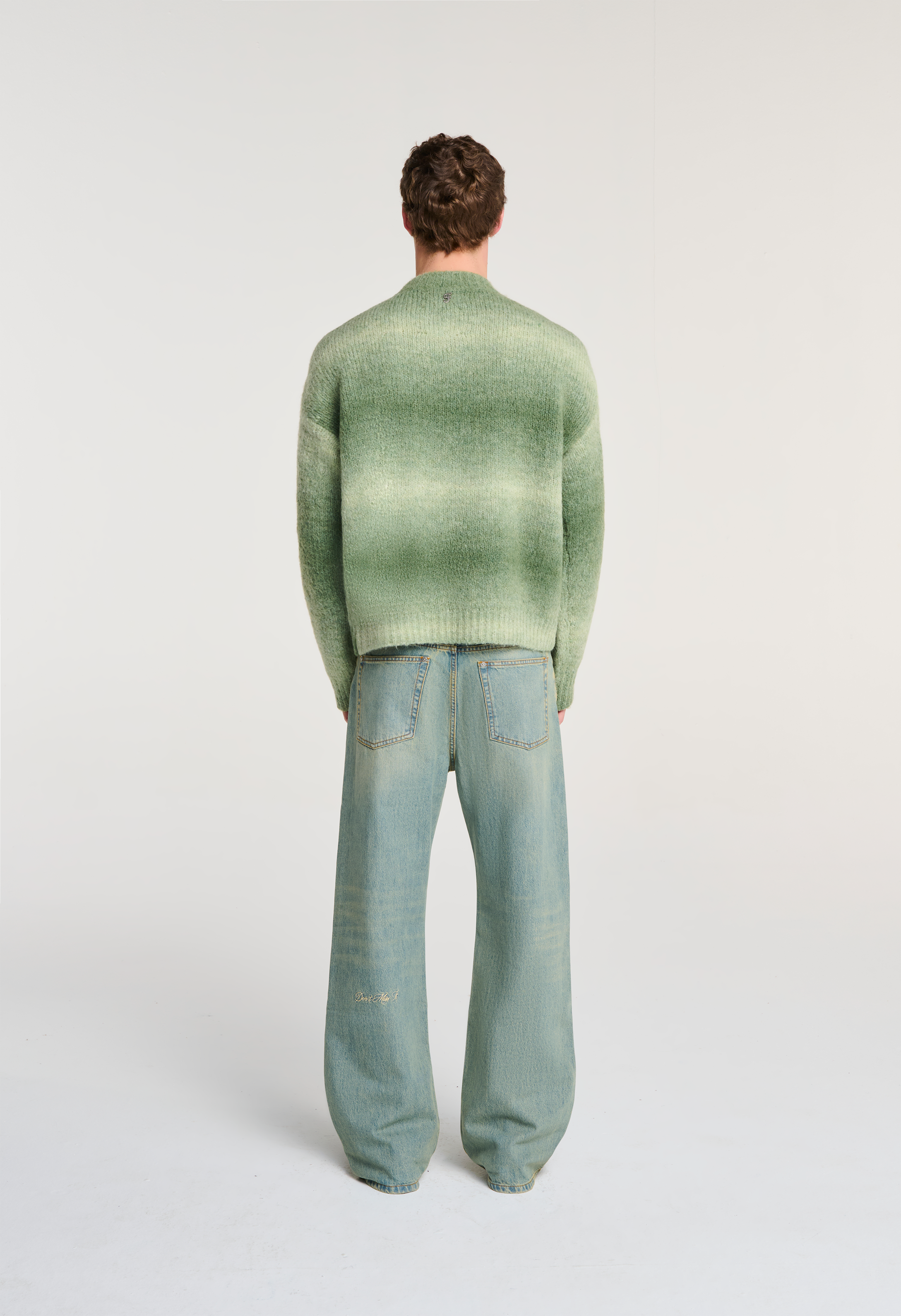 545 ALPACA FADED SWEATER MONTEVERDE GREEN