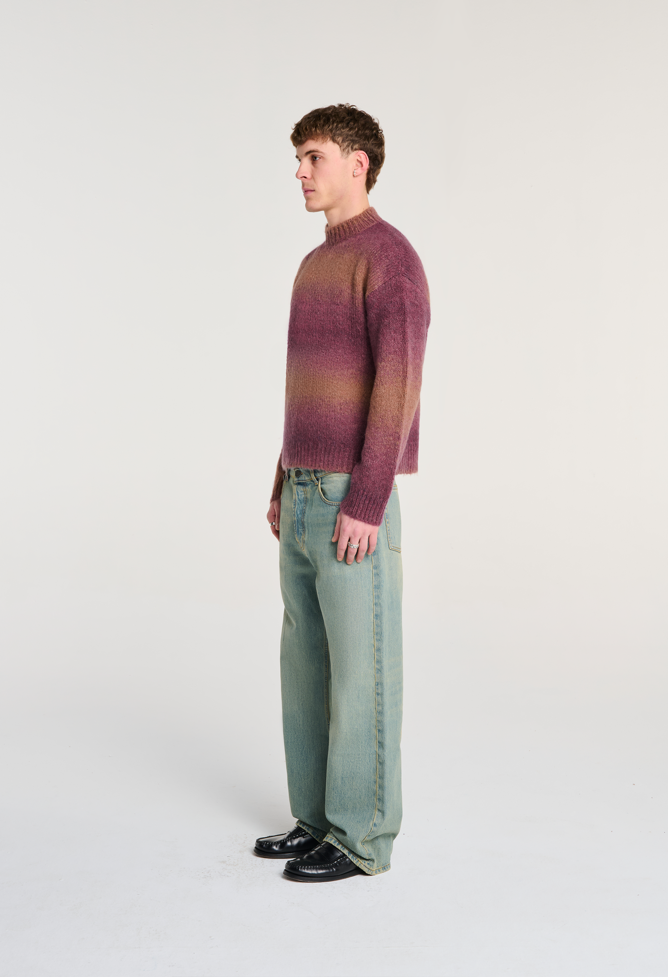 545 ALPACA FADED SWEATER BARBERA PURPLE