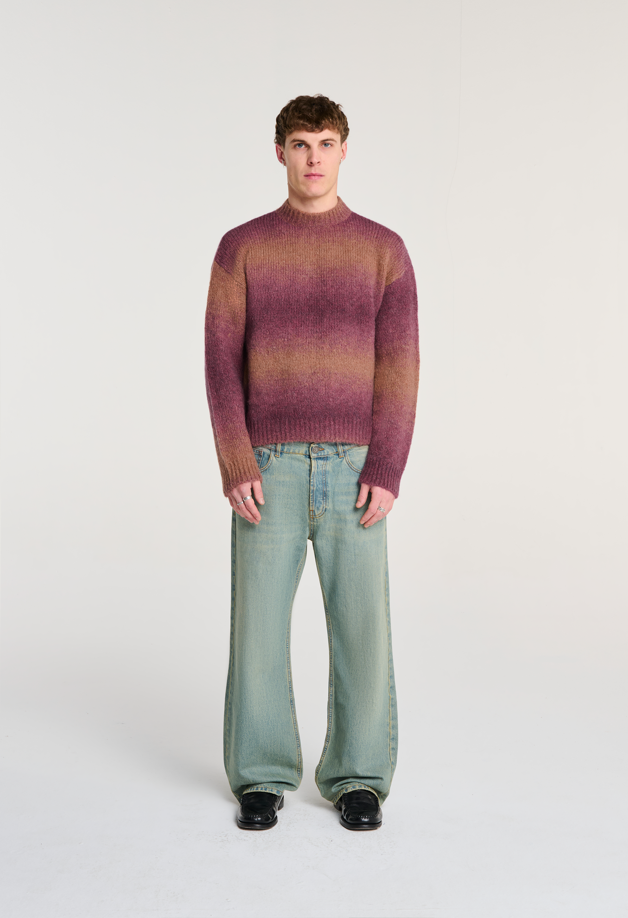 545 ALPACA FADED SWEATER BARBERA PURPLE