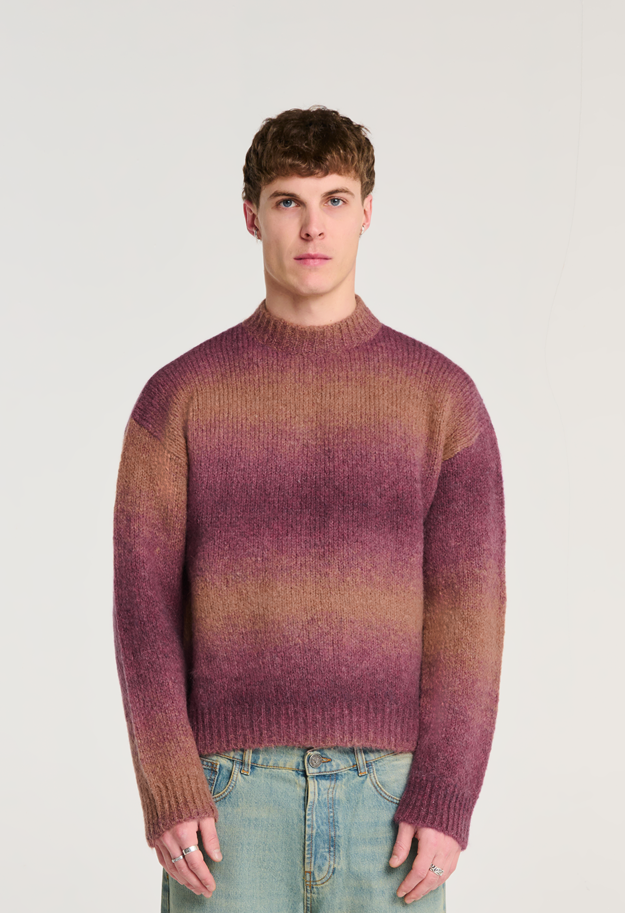 545 ALPACA FADED SWEATER BARBERA PURPLE