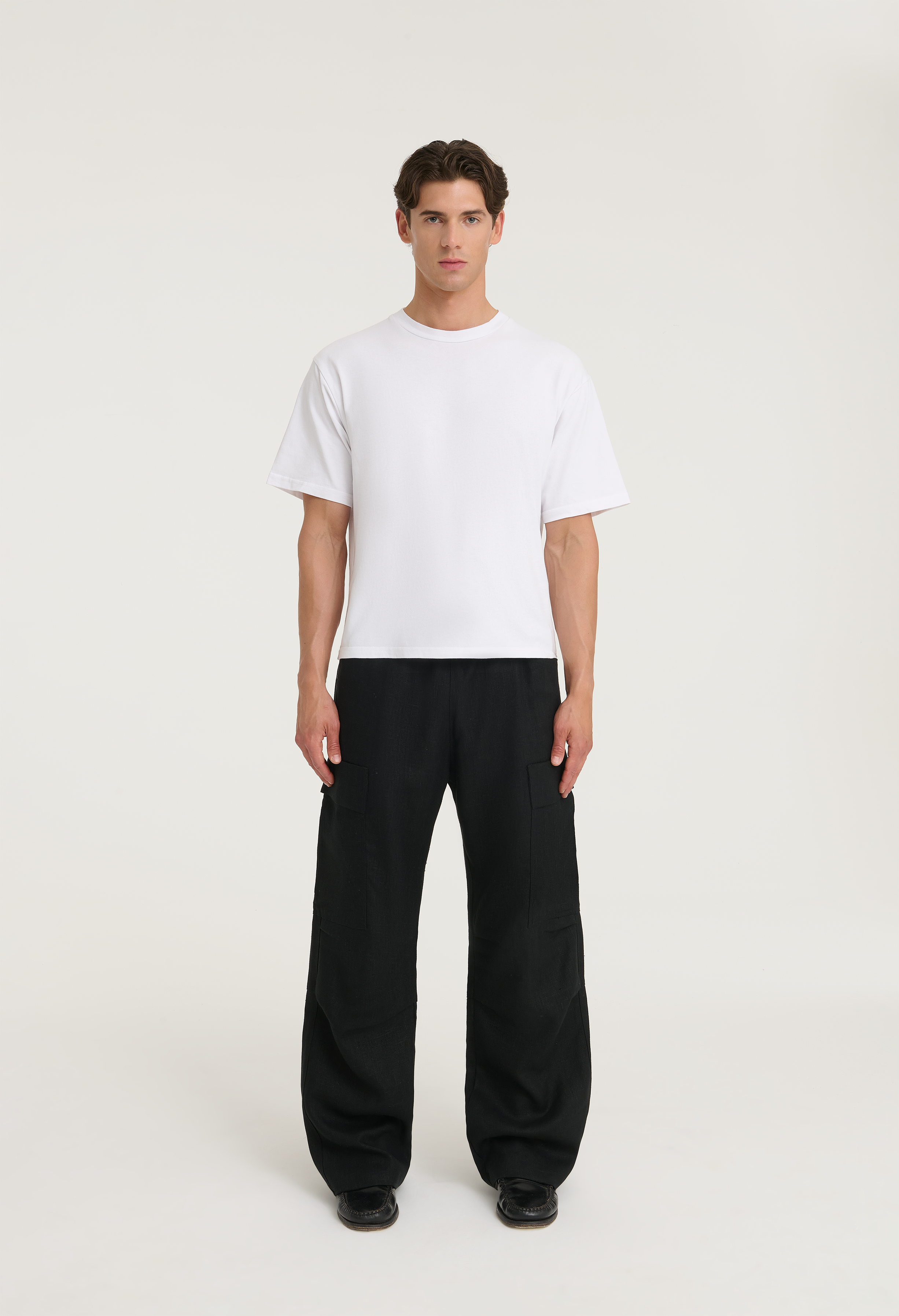 545 HEAVY CARGO LINEN ASH BLACK