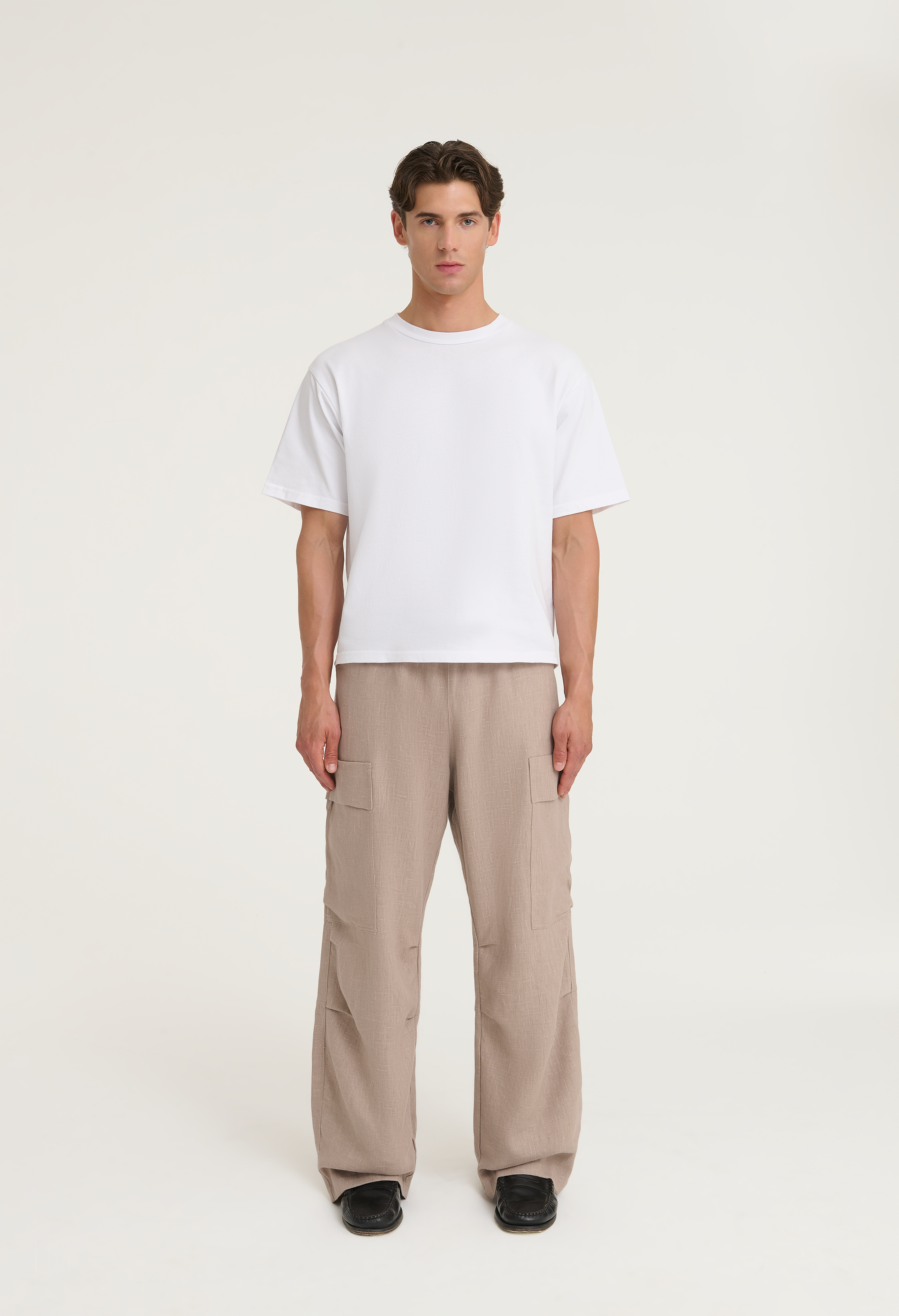 545 HEAVY CARGO LINEN STONE GREY