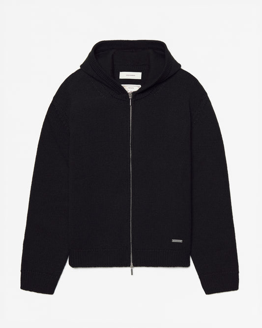 EV. KNIT ZIP BLACK - 1