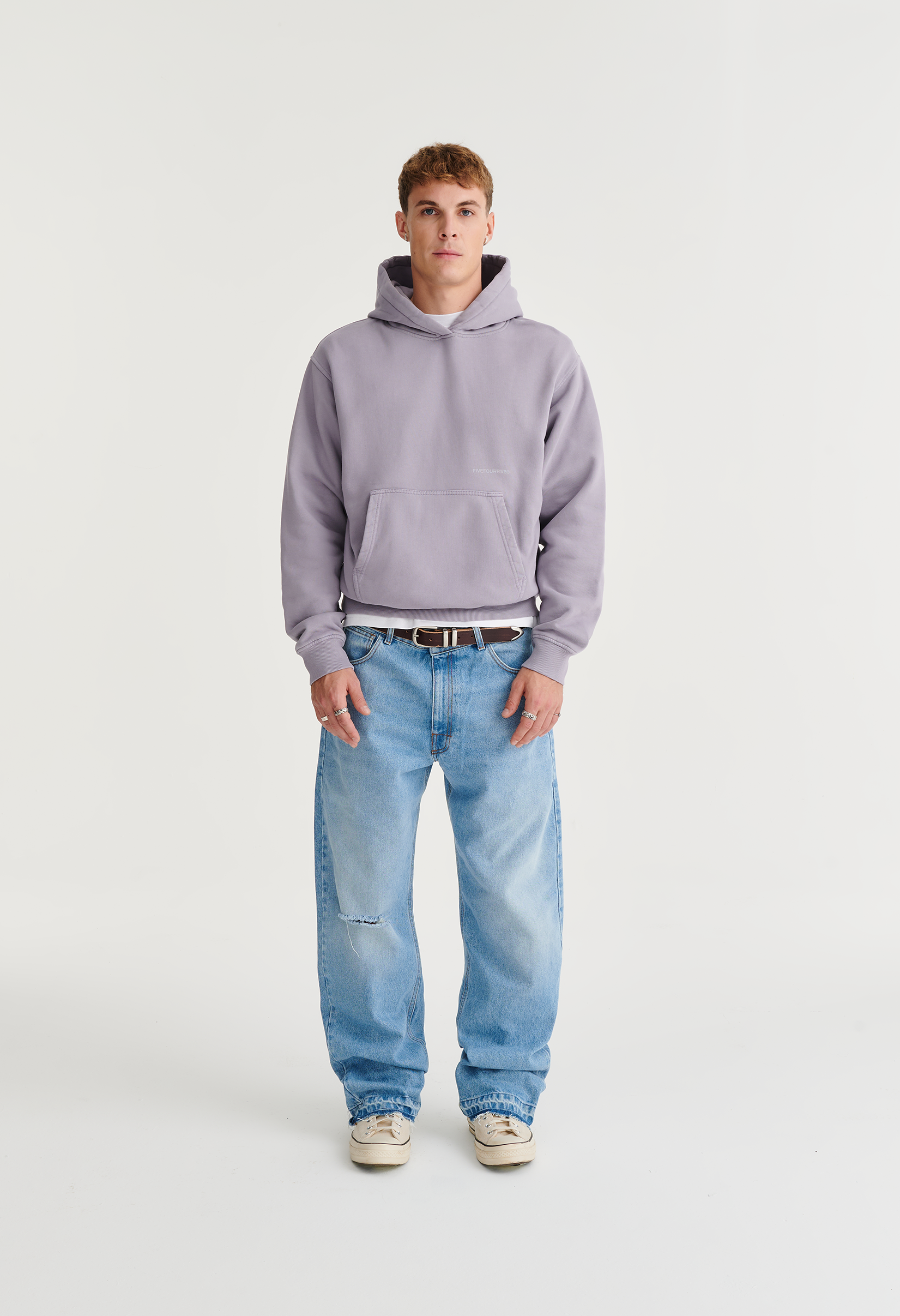 545 EVERYDAY HOODIE WASHED LILAC