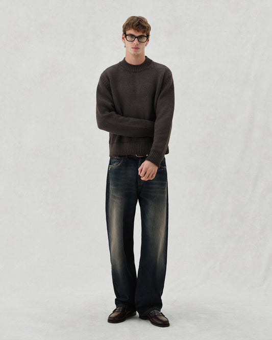 FW26 EV CREW KNIT BROWN - 2
