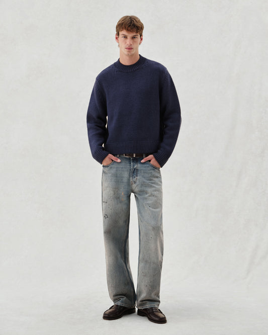 FW26 EV CREW KNIT NAVY - 2