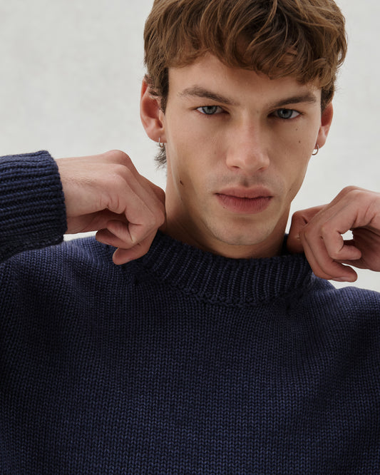 FW26 EV CREW KNIT NAVY - 4