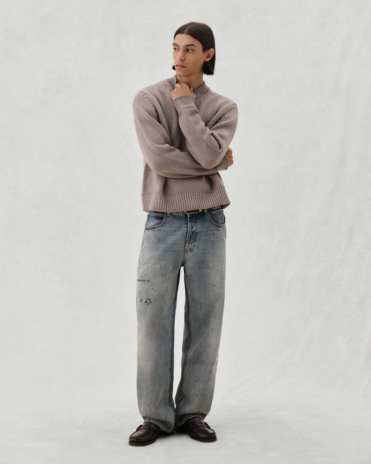 FW26 EV CREW KNIT SAND - 2