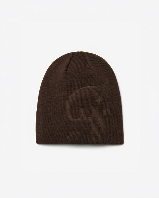 FW26 EV "F" BEANIE BROWN - 1