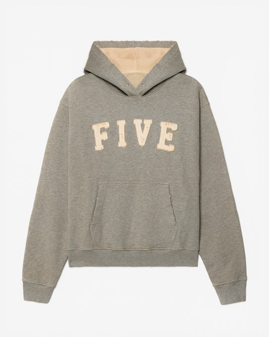 FW26 EV "FIVE" HOODIE GREY - 1