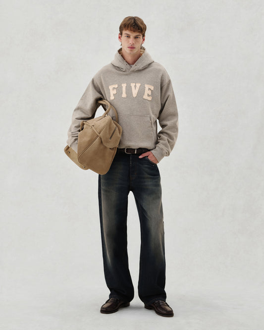 FW26 EV "FIVE" HOODIE GREY - 3