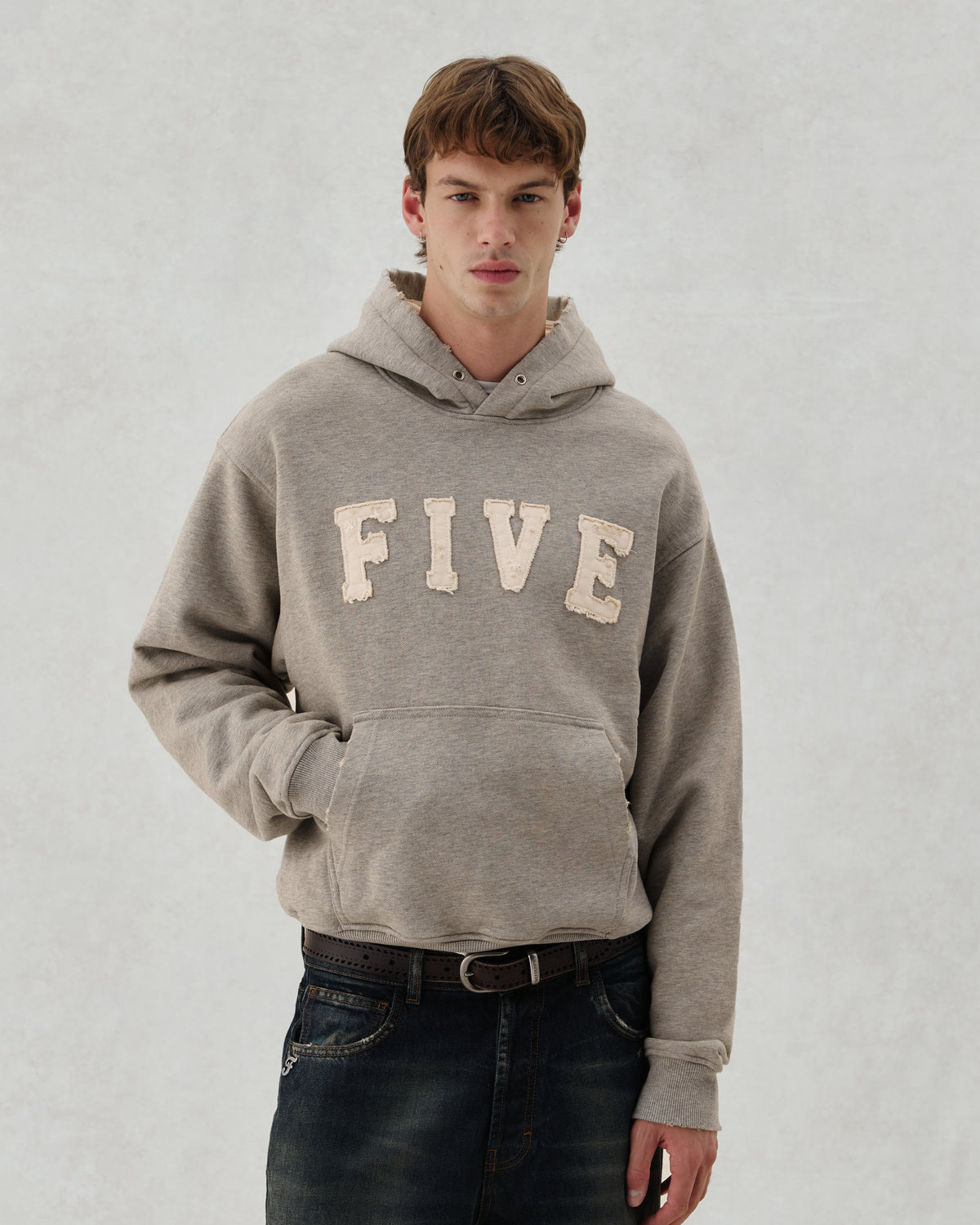 FW26 EV "FIVE" HOODIE GREY - 5