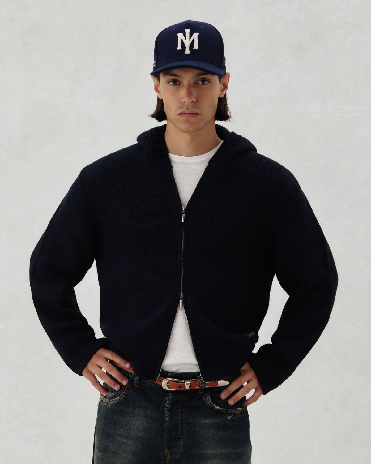 FW26 EV KNIT ZIP NAVY - 5