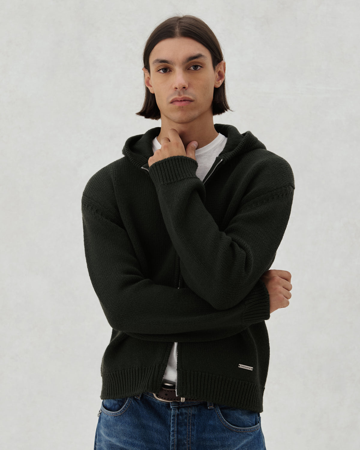 FW26 EV KNIT ZIP OLIVE - 3