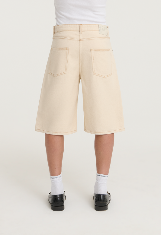 545 DENIM 02 SHORTS STRAW IVORY