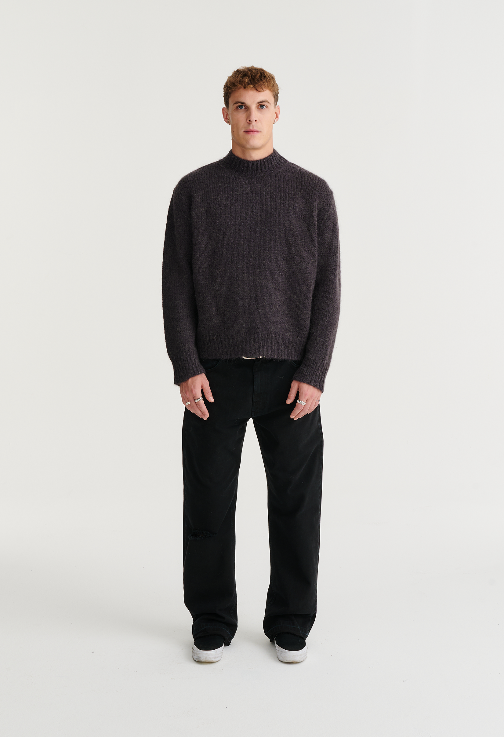 545 EVERYDAY MOHAIR TONES SWEATER LIGHT BLACK