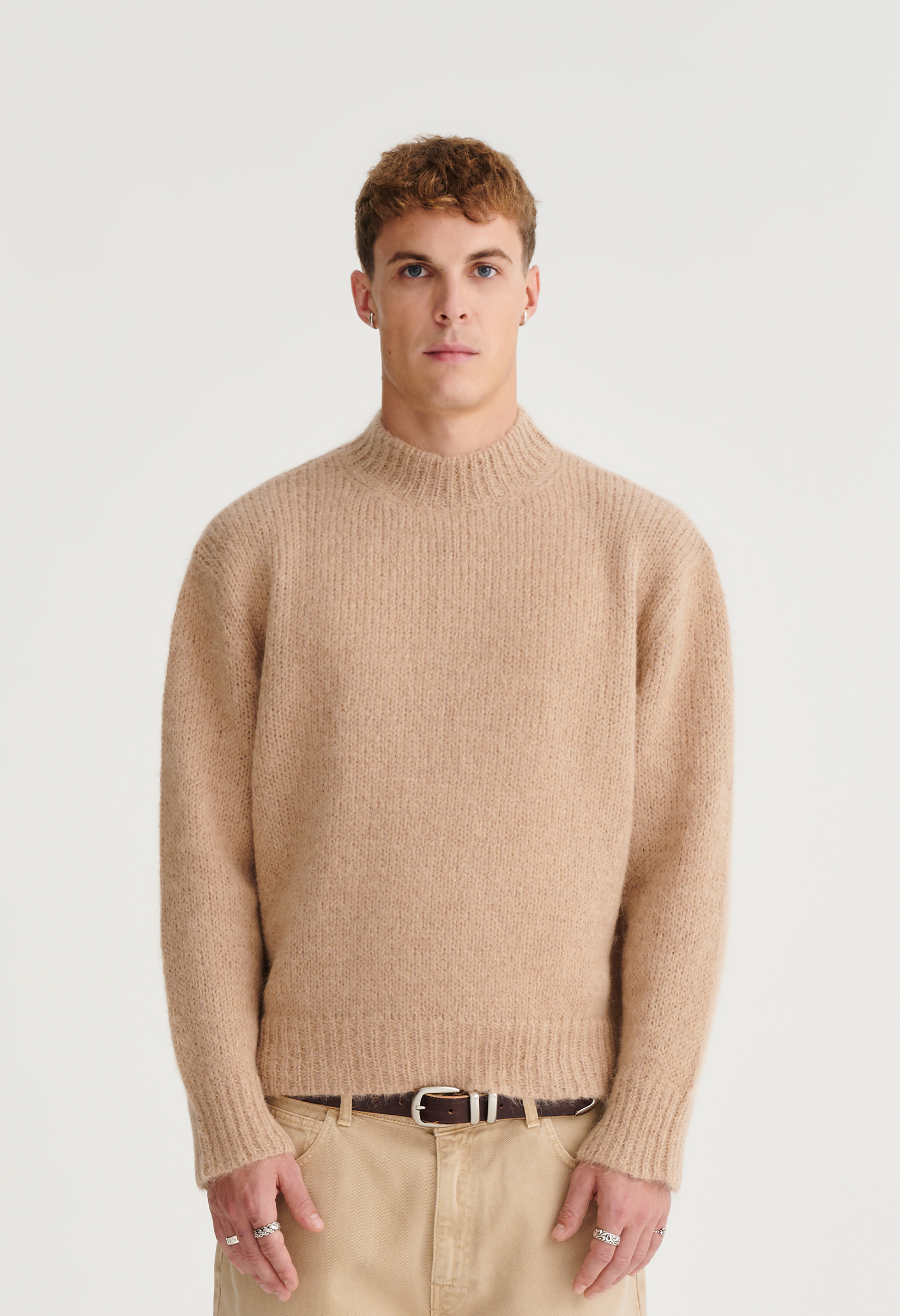 545 EVERYDAY MOHAIR TONES SWEATER EARTH SAND