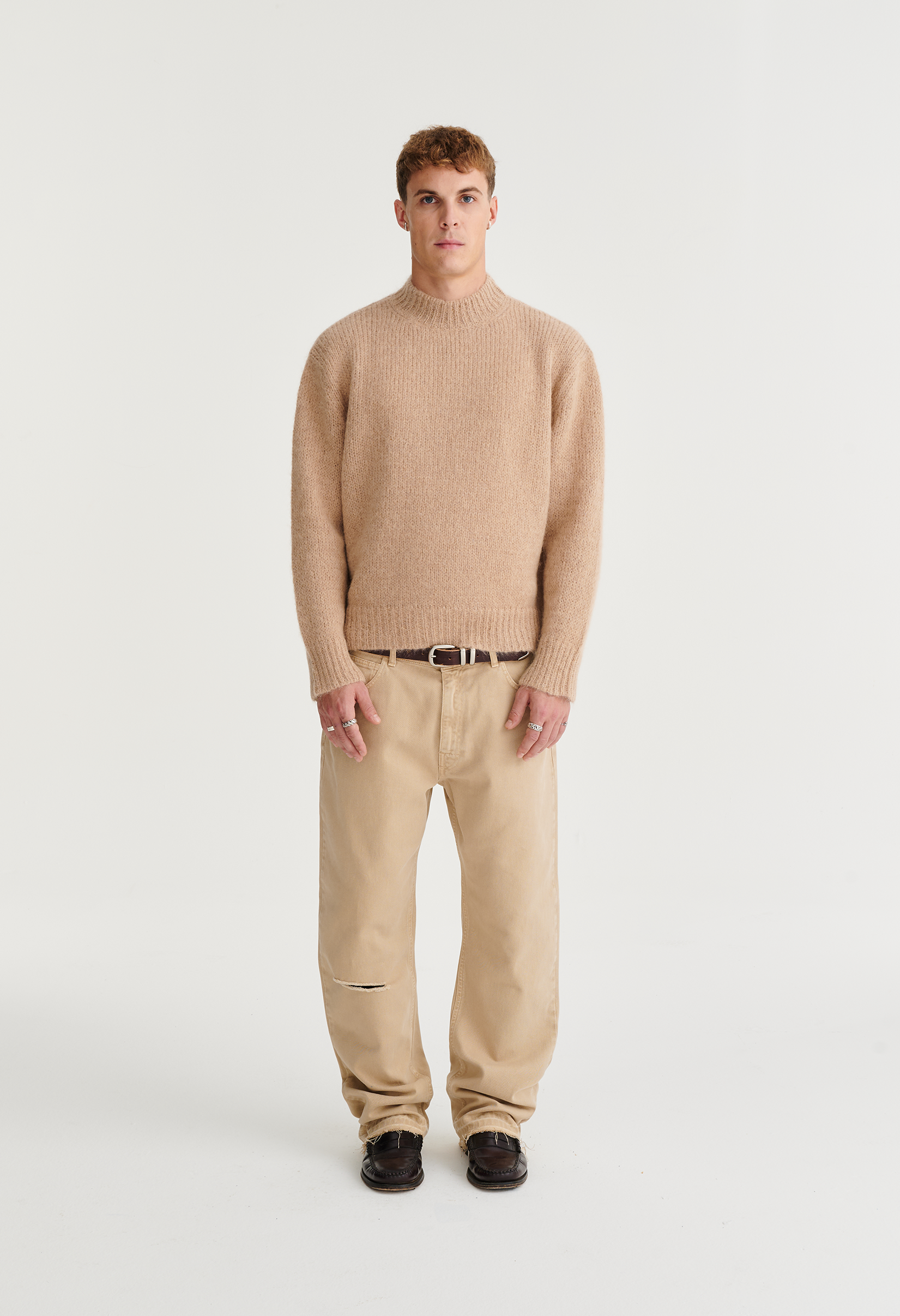 545 EVERYDAY MOHAIR TONES SWEATER EARTH SAND