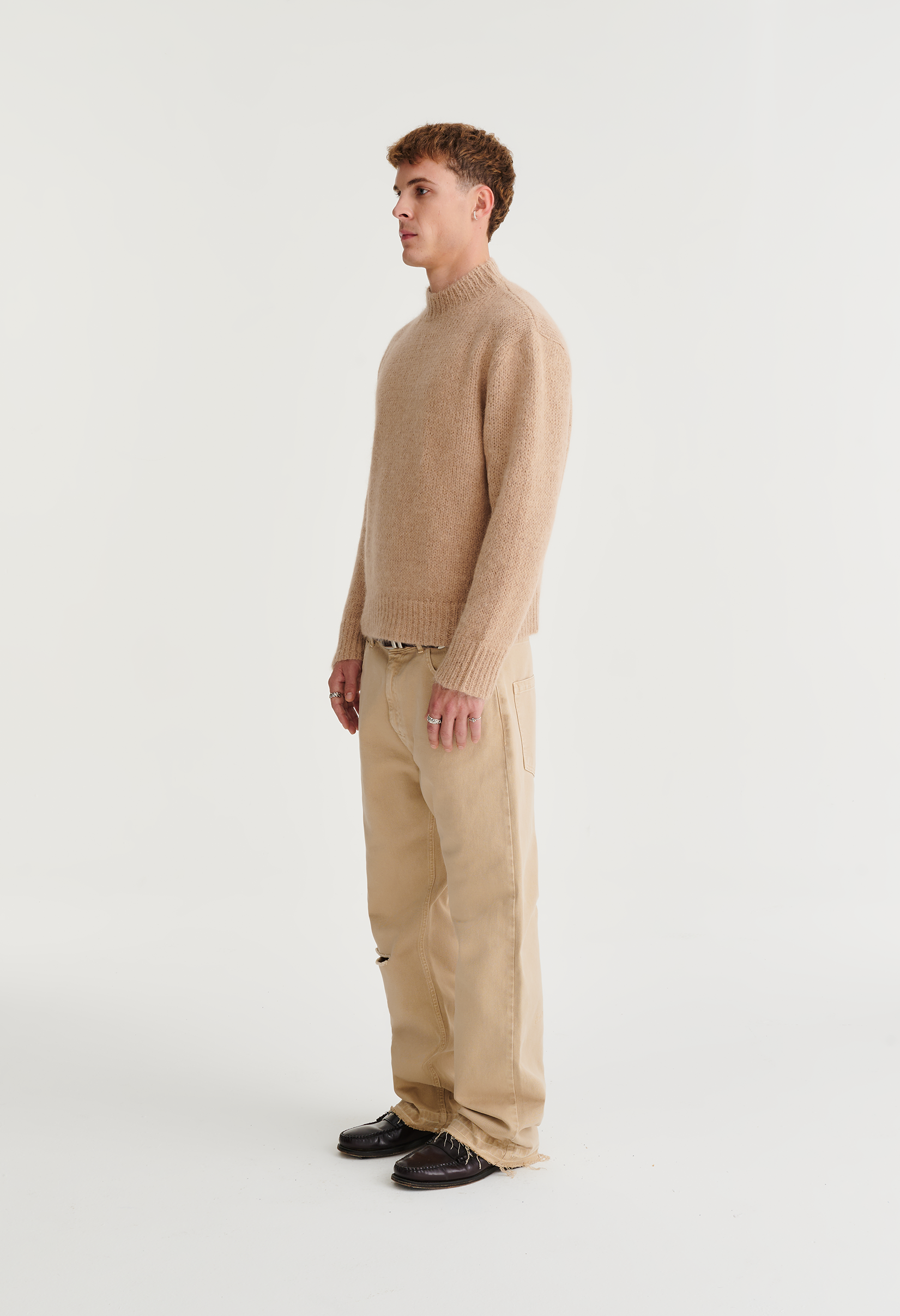 545 EVERYDAY MOHAIR TONES SWEATER EARTH SAND