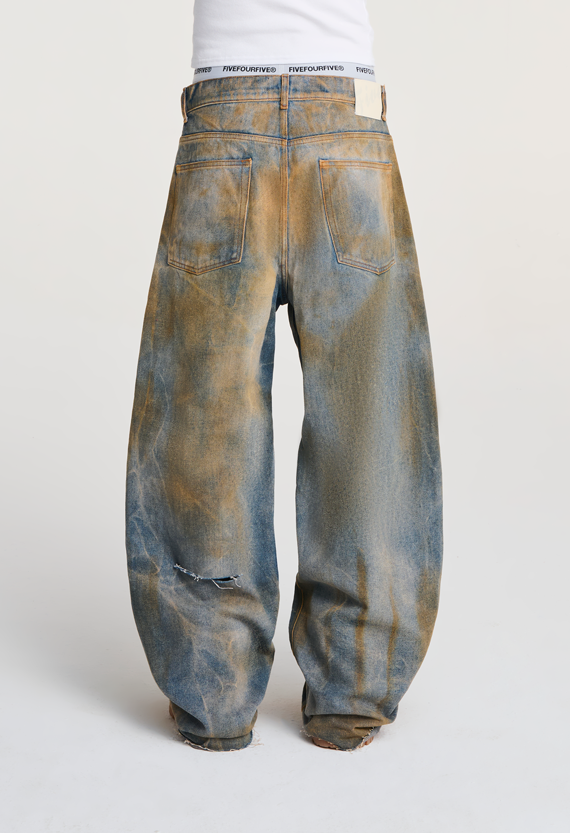 545 WIDE LEG DENIM 03 DIRTY AGED BLUE