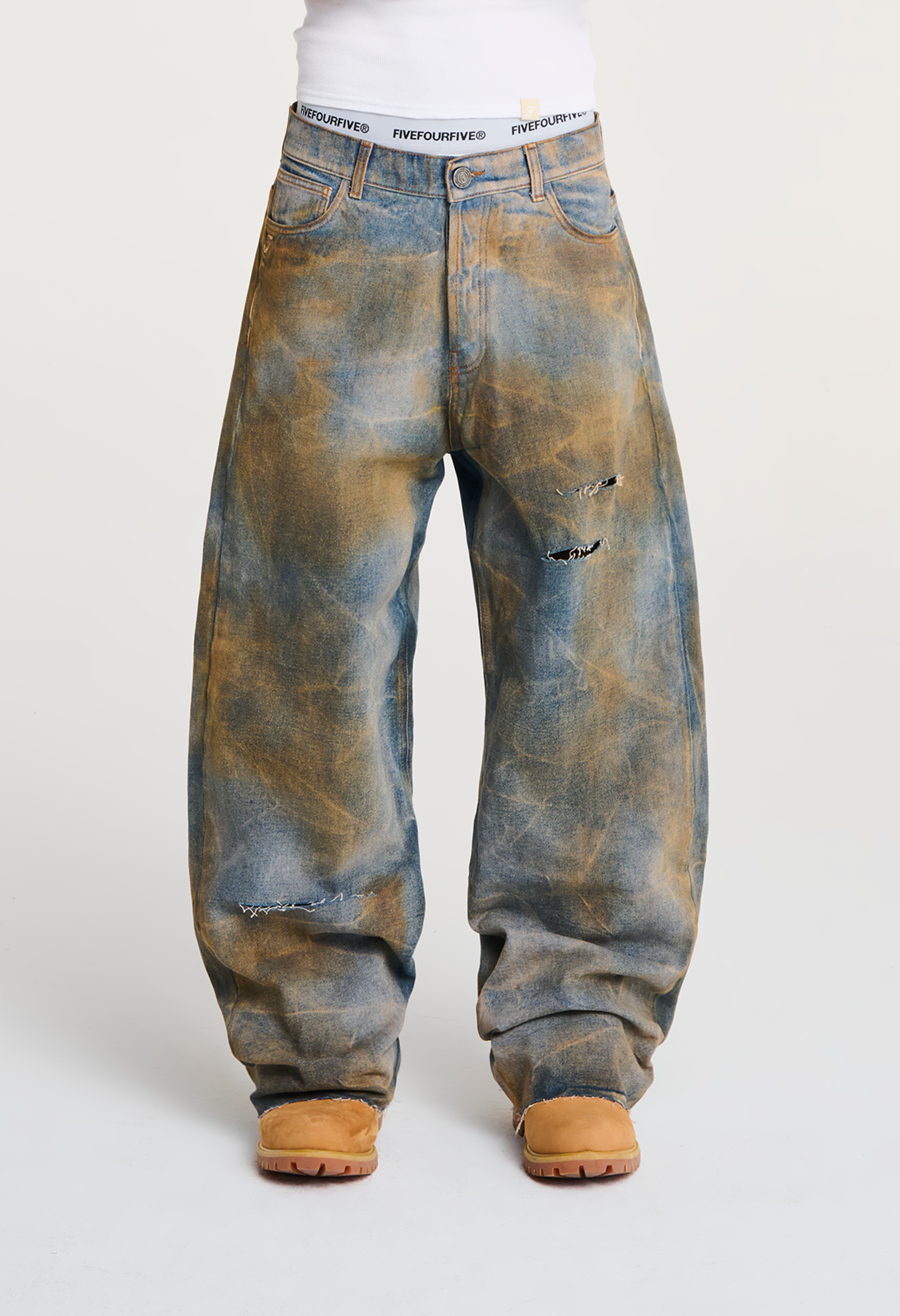 545 WIDE LEG DENIM 03 DIRTY AGED BLUE