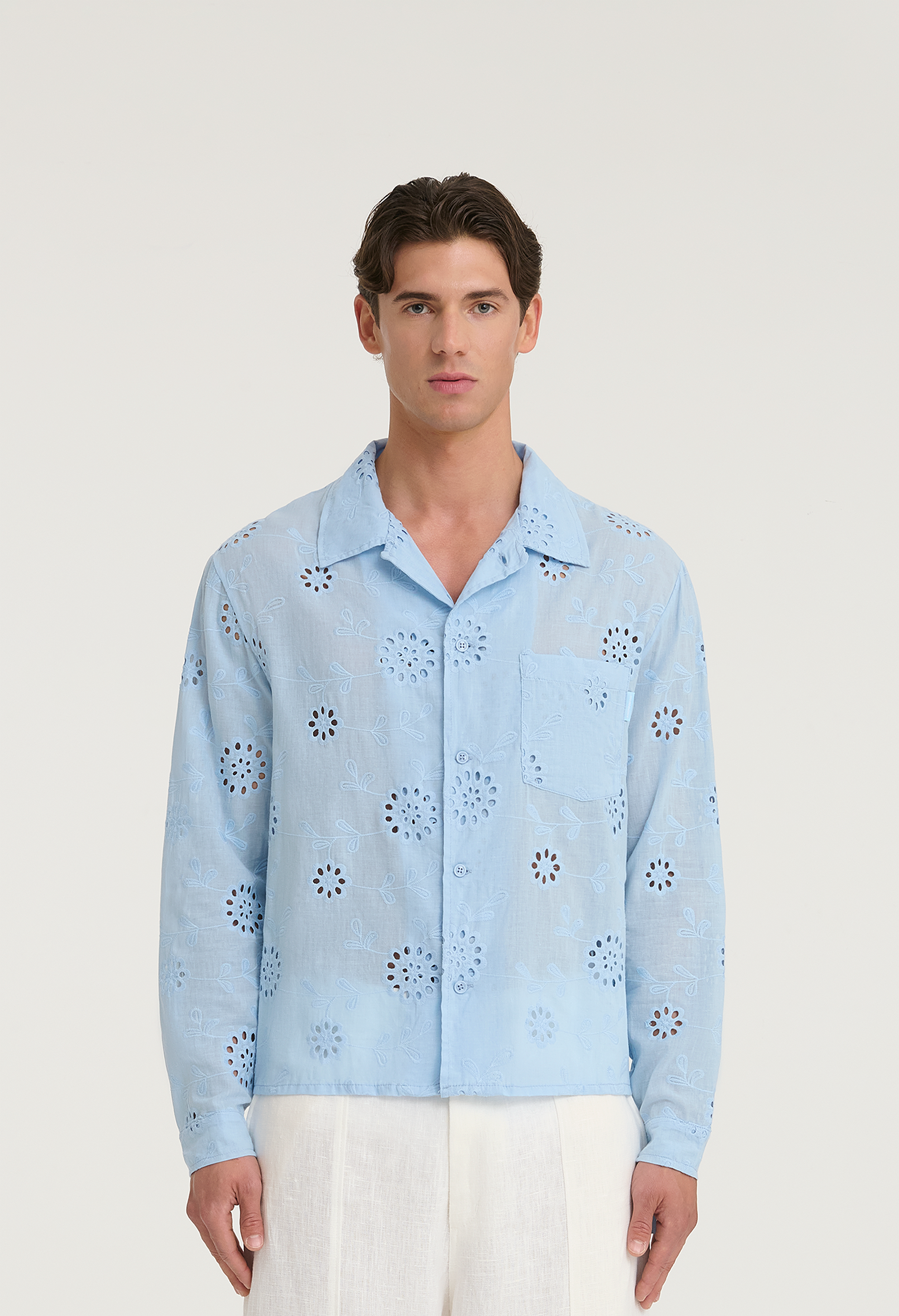 545 ICONIC SANGALLO SUMMER SHIRT LIGHT BLUE