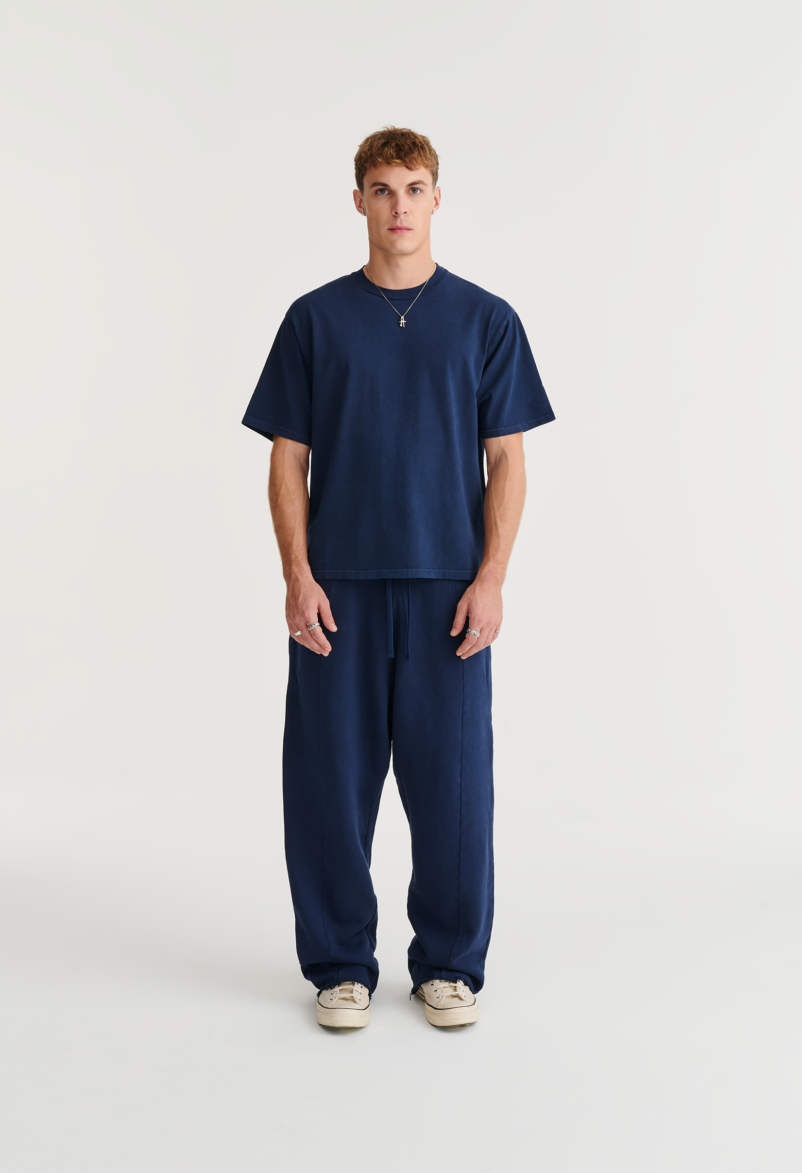 545 EVERYDAY HEAVY COTTON SWEATPANTS WASHED NAVY